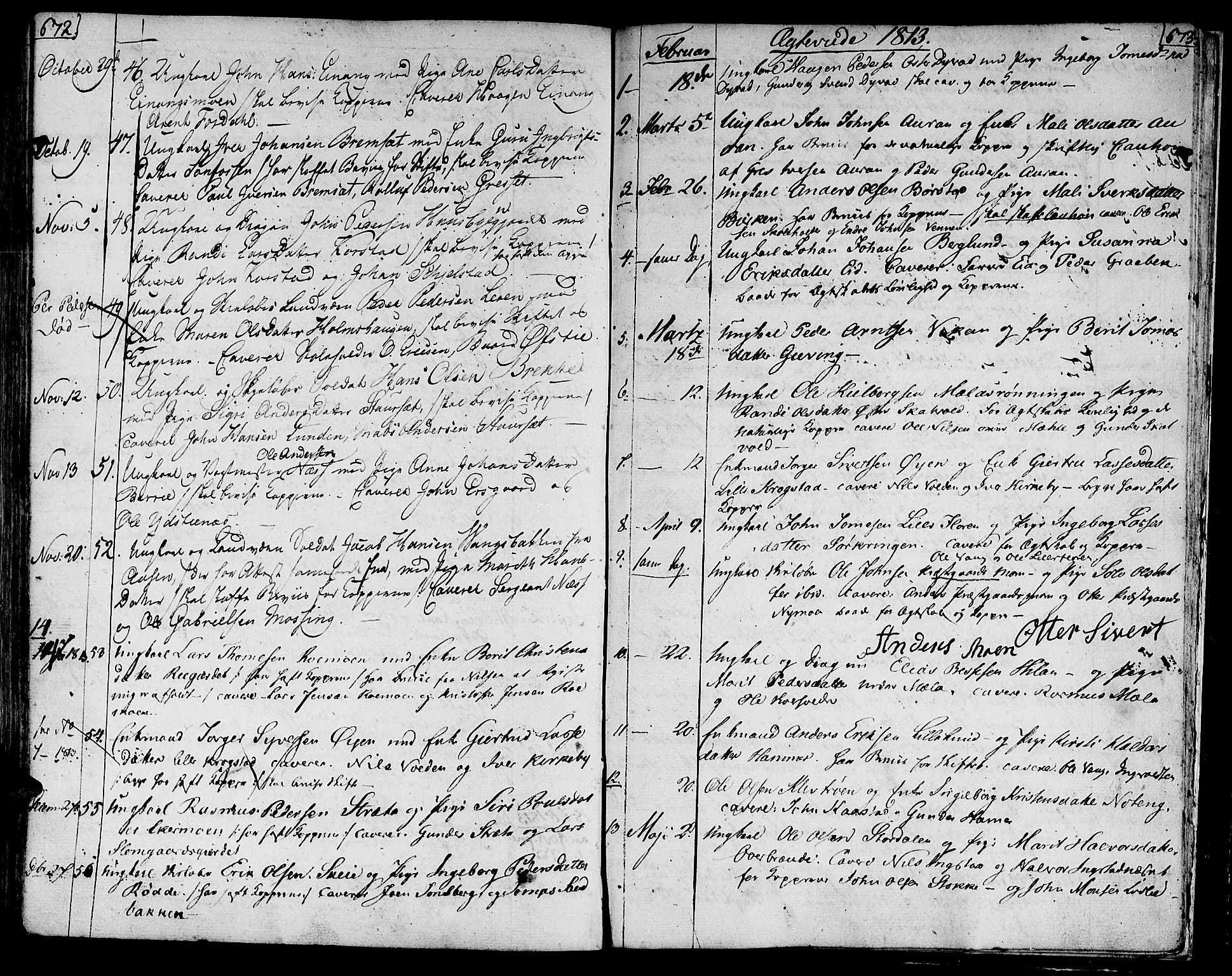 Ministerialprotokoller, klokkerbøker og fødselsregistre - Nord-Trøndelag, SAT/A-1458/709/L0060: Parish register (official) no. 709A07, 1797-1815, p. 672-673