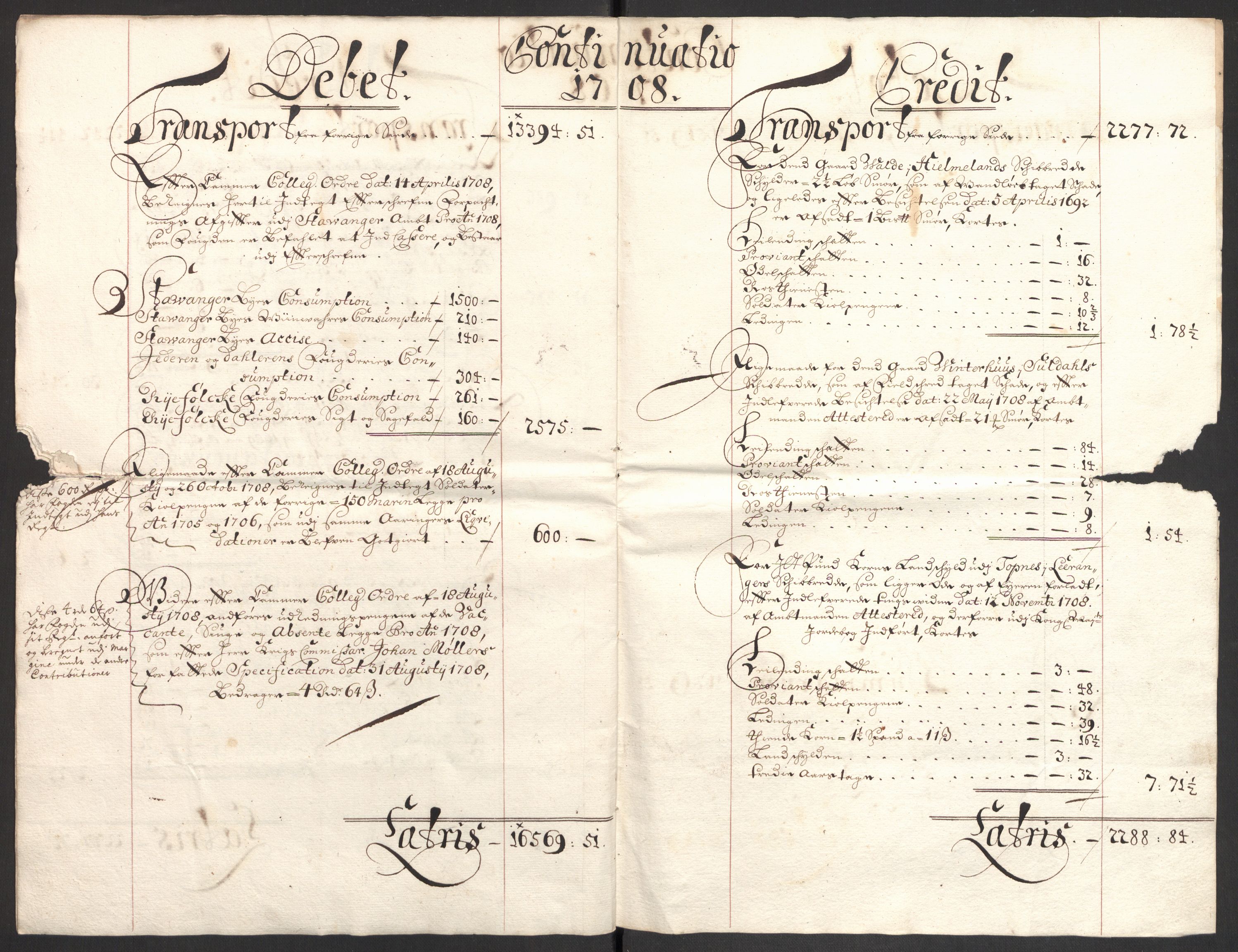 Rentekammeret inntil 1814, Reviderte regnskaper, Fogderegnskap, AV/RA-EA-4092/R47/L2861: Fogderegnskap Ryfylke, 1706-1709, p. 176