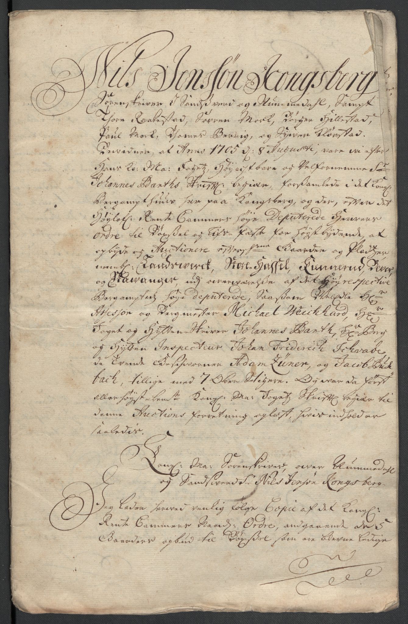 Rentekammeret inntil 1814, Reviderte regnskaper, Fogderegnskap, RA/EA-4092/R24/L1583: Fogderegnskap Numedal og Sandsvær, 1705-1706, p. 36