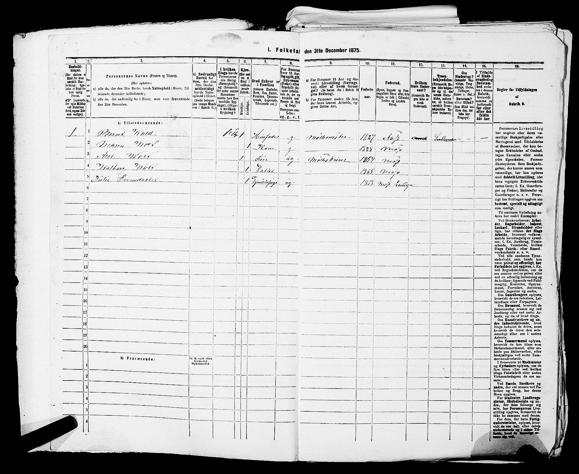 RA, 1875 census for 0104B Moss/Moss, 1875, p. 226