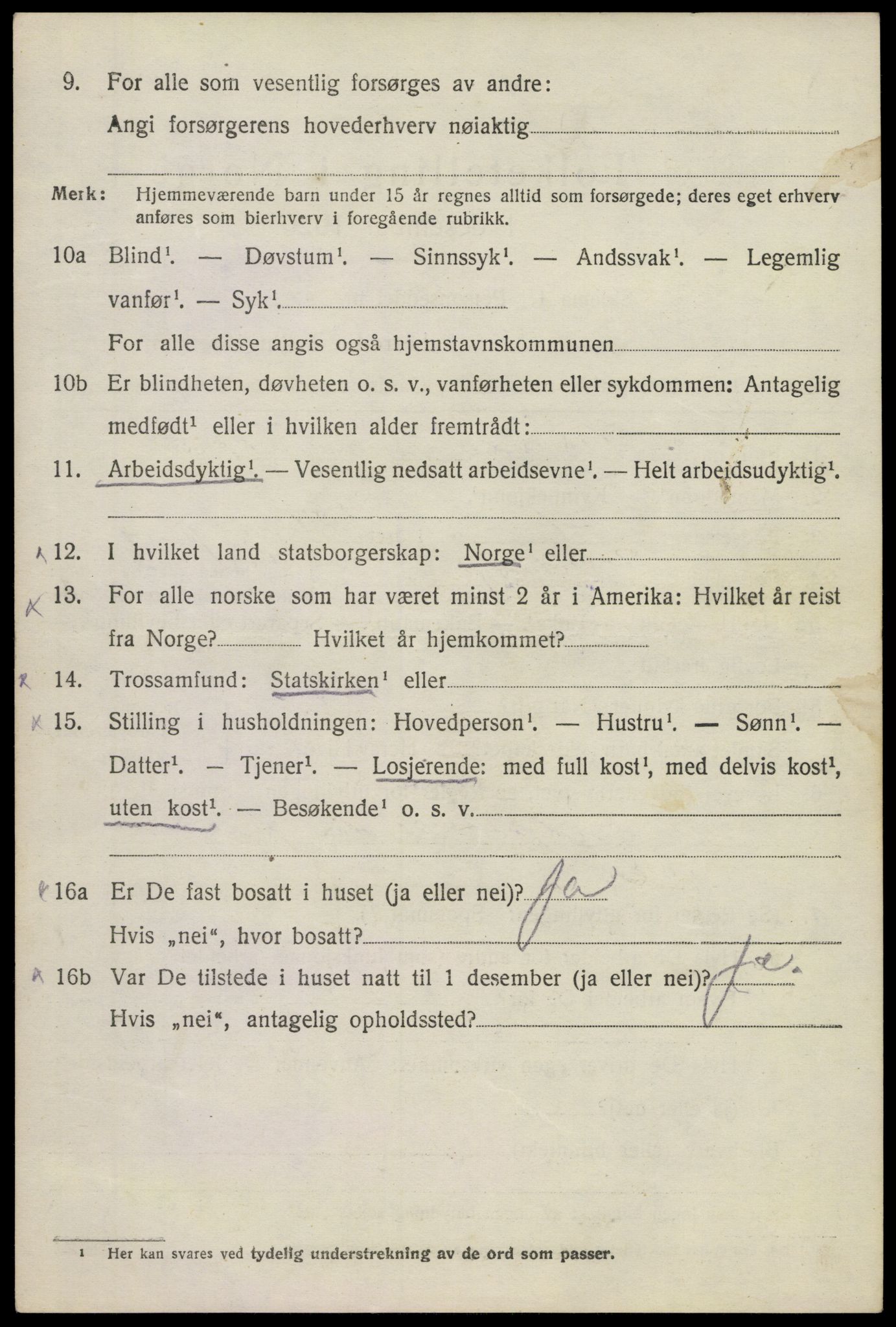 SAKO, 1920 census for Tjølling, 1920, p. 3694