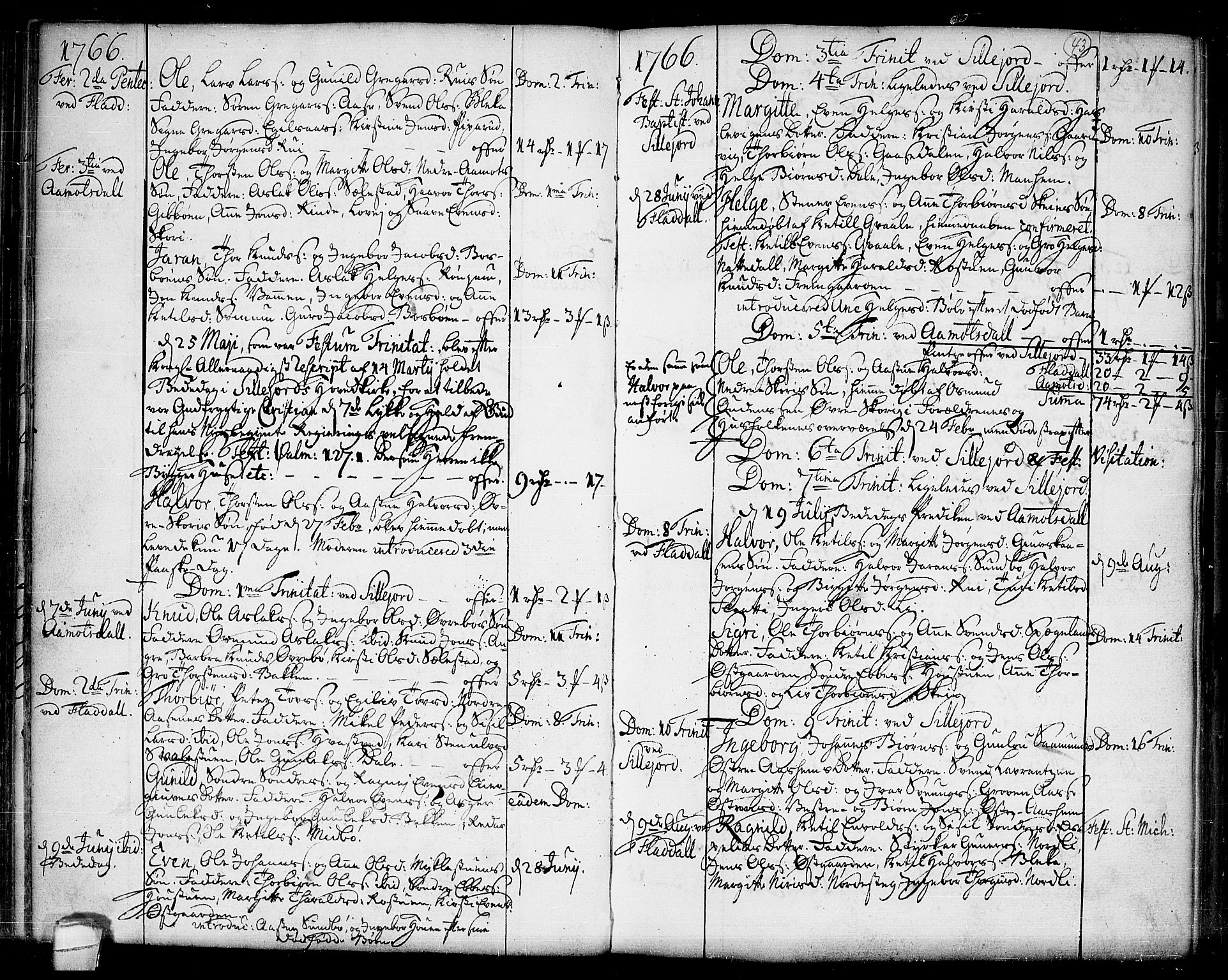 Seljord kirkebøker, AV/SAKO-A-20/F/Fa/L0007: Parish register (official) no. I 7, 1755-1800, p. 43