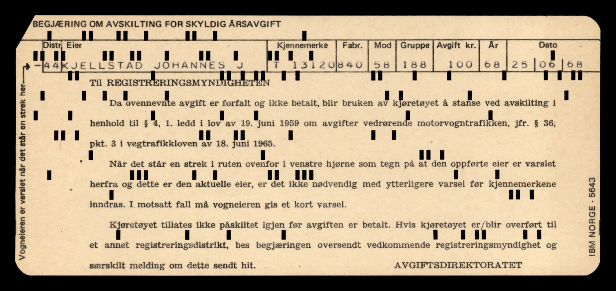 Møre og Romsdal vegkontor - Ålesund trafikkstasjon, AV/SAT-A-4099/F/Fe/L0037: Registreringskort for kjøretøy T 13031 - T 13179, 1927-1998, p. 1834