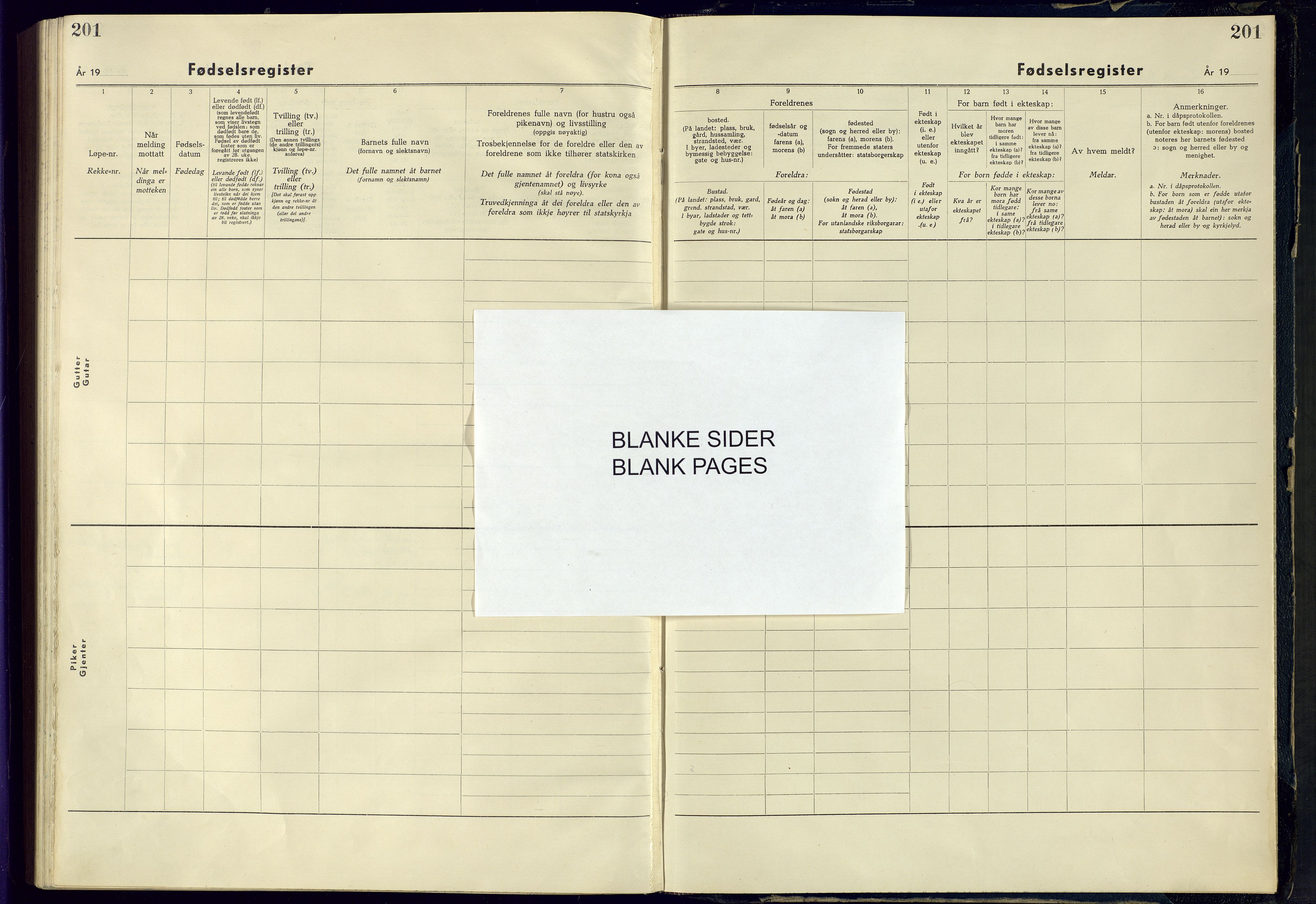 Fjære sokneprestkontor, AV/SAK-1111-0011/J/Jb/L0002: Birth register no. 2, 1951-1968