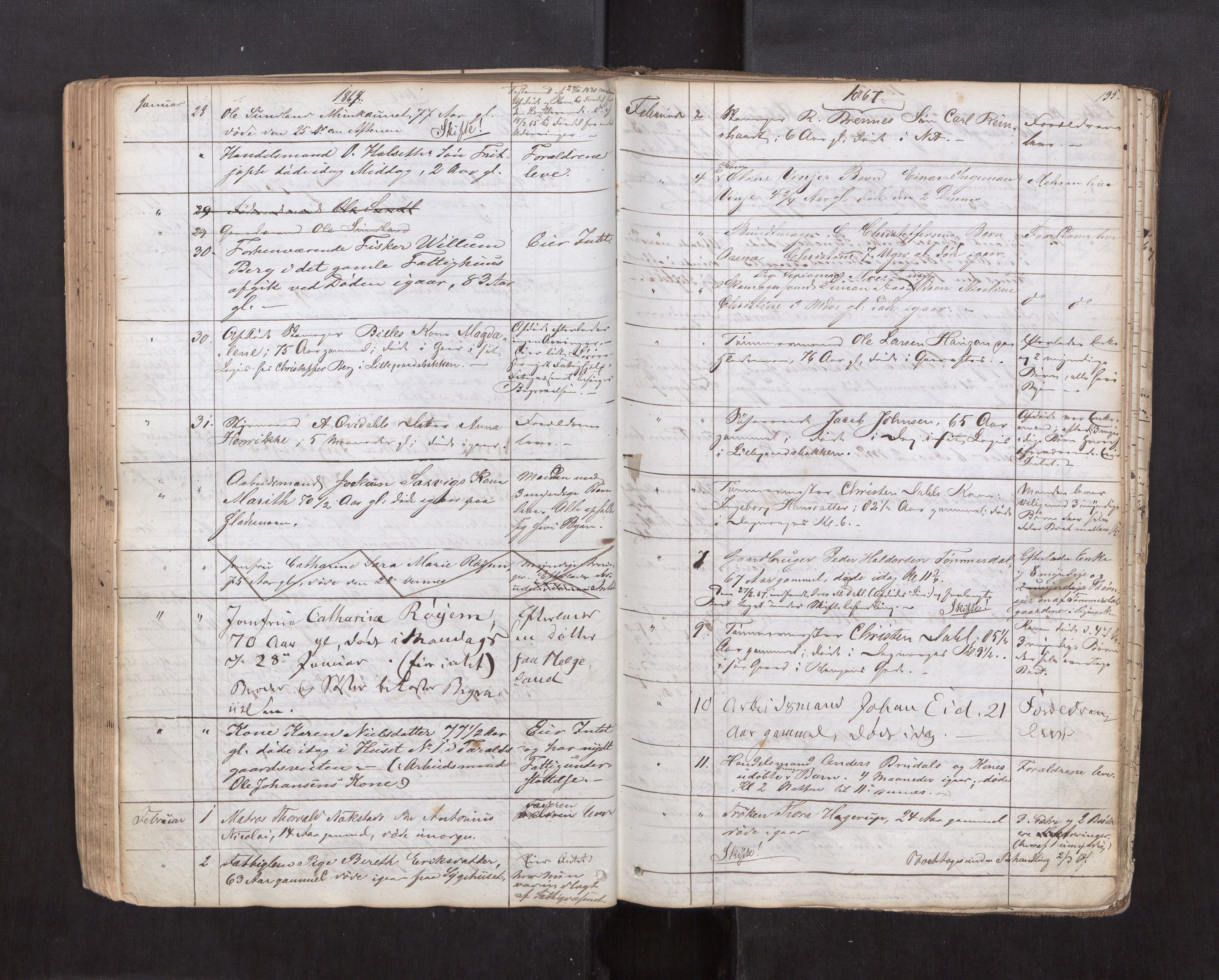 Trondheim byfogd, AV/SAT-A-0003/1/3/3L/L0001: Dødsanmeldelsesprotokoll, 1823-1870