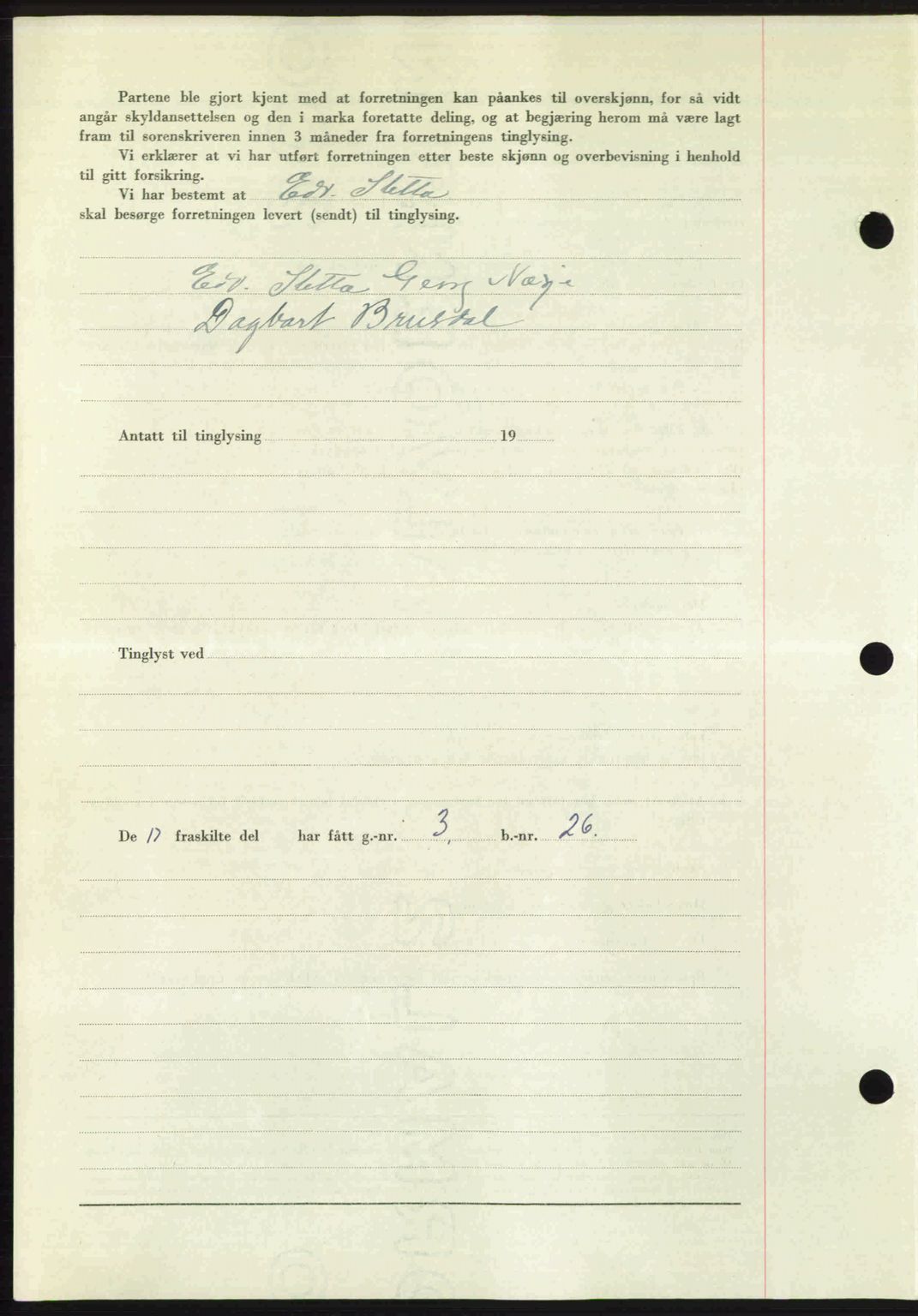 Romsdal sorenskriveri, AV/SAT-A-4149/1/2/2C: Mortgage book no. A30, 1949-1949, Diary no: : 1762/1949