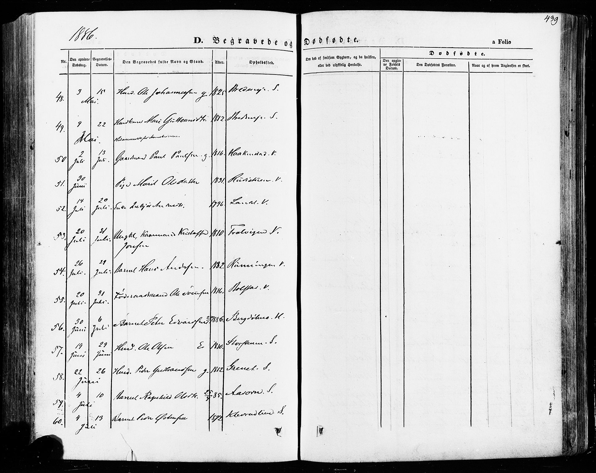 Vågå prestekontor, AV/SAH-PREST-076/H/Ha/Haa/L0007: Parish register (official) no. 7 /1, 1872-1886, p. 439