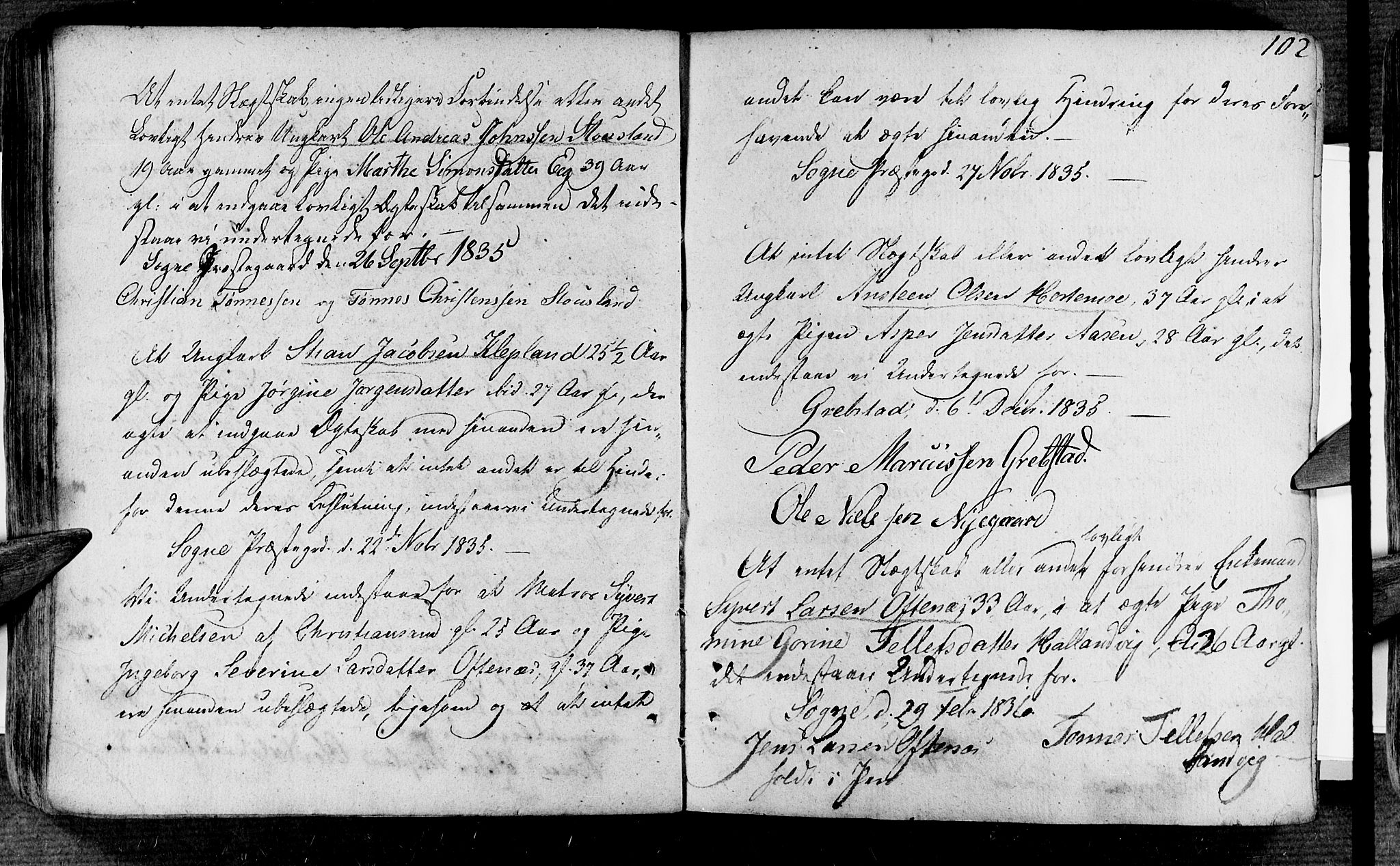 Søgne sokneprestkontor, SAK/1111-0037/F/Fa/Fab/L0007: Parish register (official) no. A 7, 1791-1851, p. 102