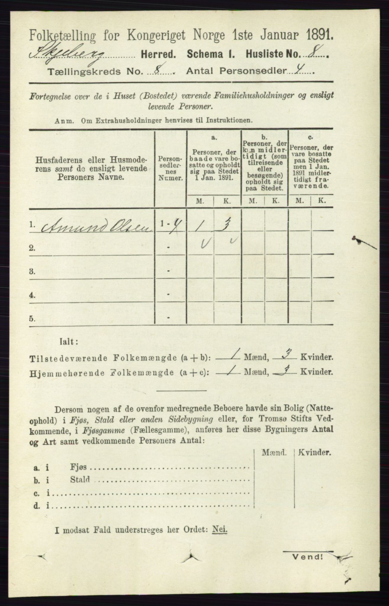 RA, 1891 census for 0115 Skjeberg, 1891, p. 3877