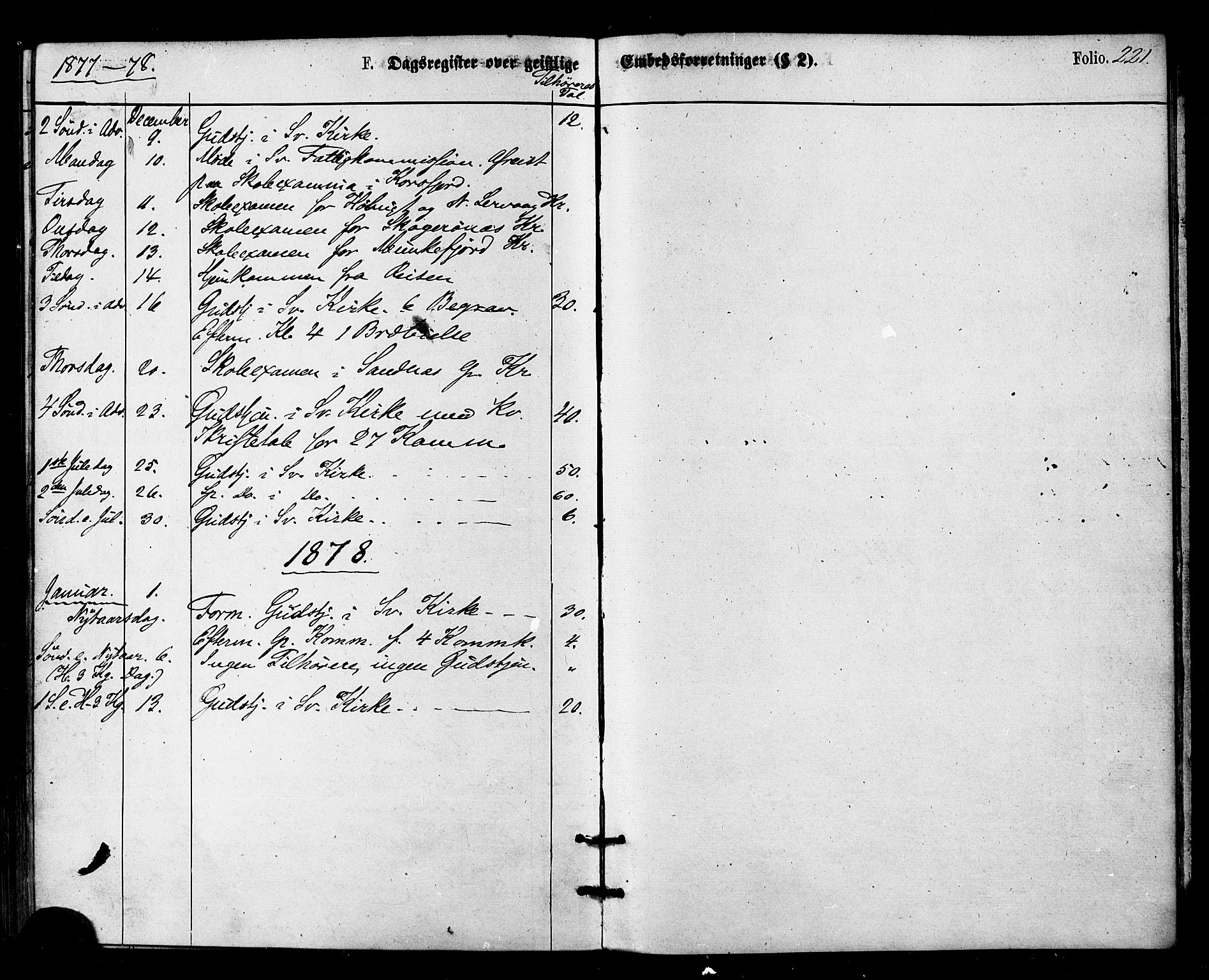Sør-Varanger sokneprestkontor, SATØ/S-1331/H/Ha/L0002kirke: Parish register (official) no. 2, 1873-1877, p. 221