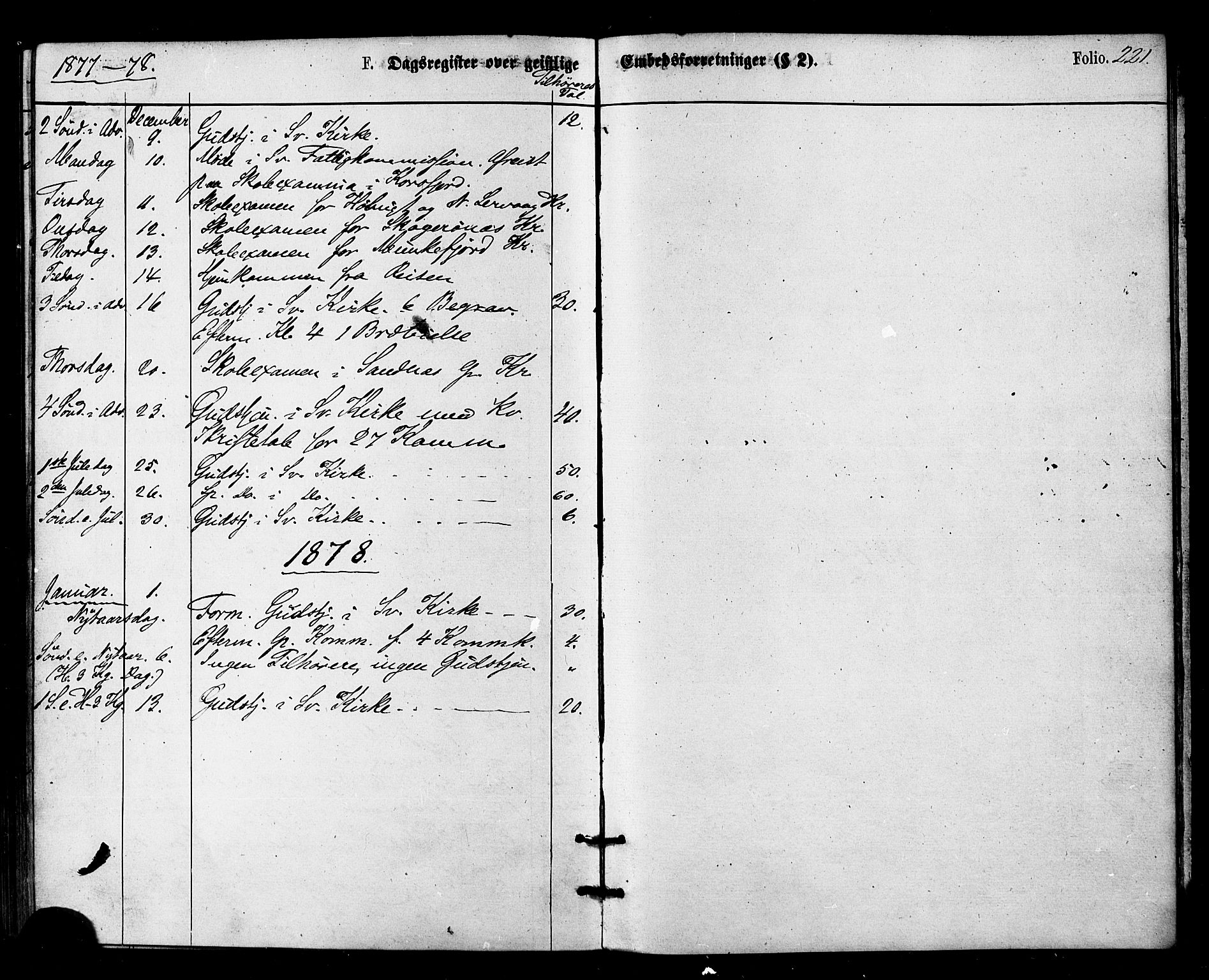 Sør-Varanger sokneprestkontor, AV/SATØ-S-1331/H/Ha/L0002kirke: Parish register (official) no. 2, 1873-1877, p. 221