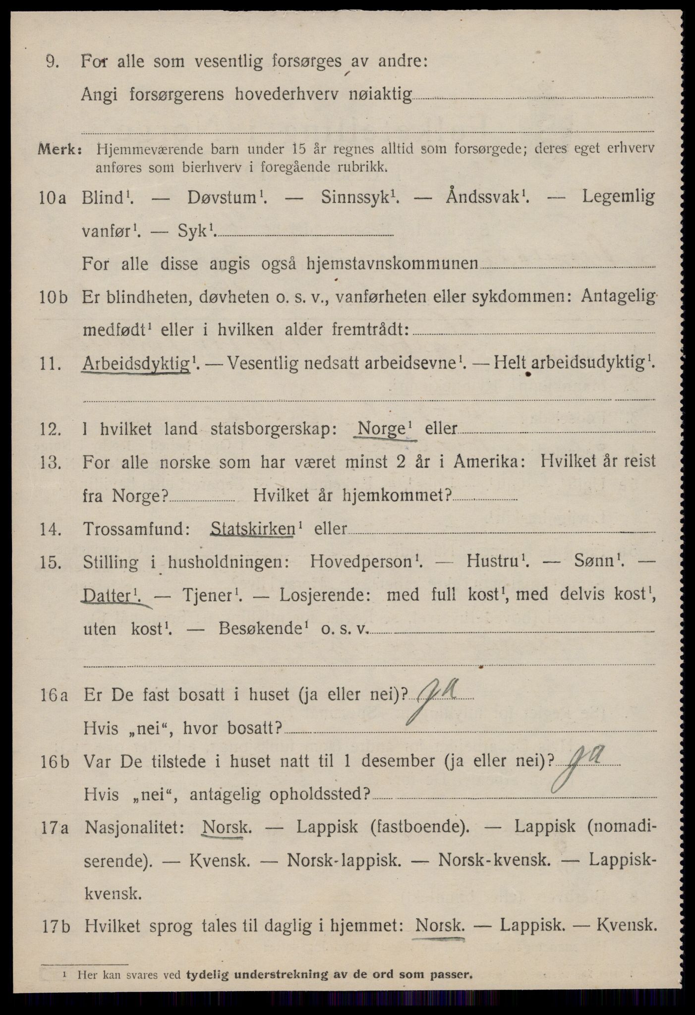 SAT, 1920 census for Rennebu, 1920, p. 5829