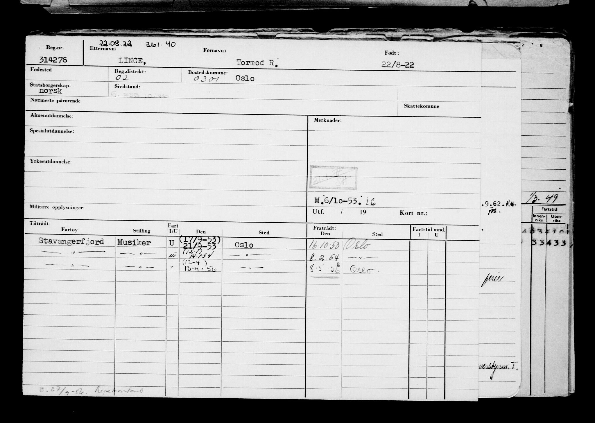 Direktoratet for sjømenn, AV/RA-S-3545/G/Gb/L0210: Hovedkort, 1922, p. 25