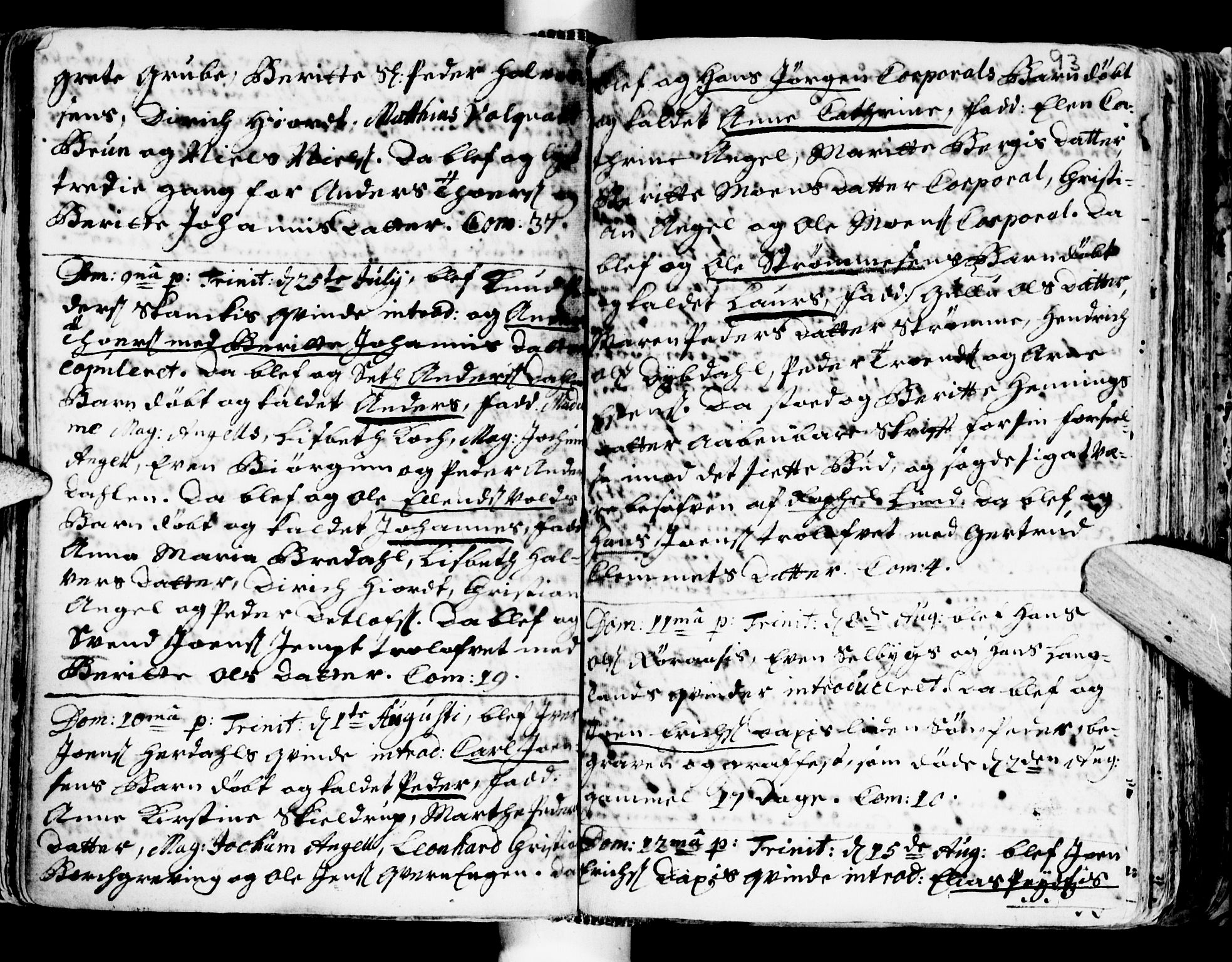 Ministerialprotokoller, klokkerbøker og fødselsregistre - Sør-Trøndelag, SAT/A-1456/681/L0924: Parish register (official) no. 681A02, 1720-1731, p. 92-93