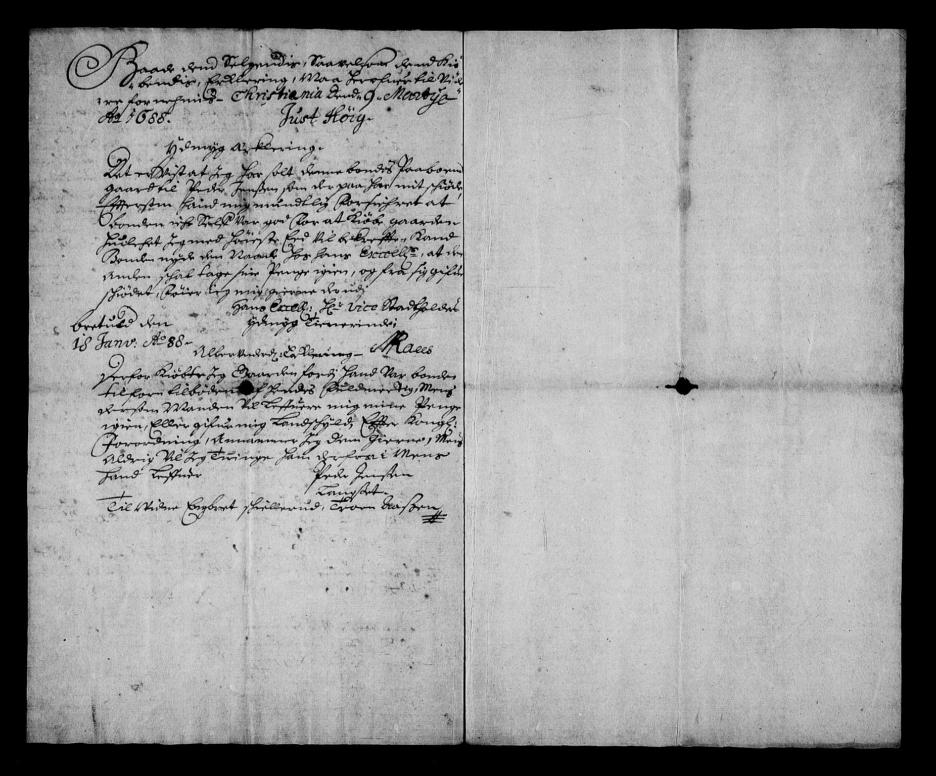 Stattholderembetet 1572-1771, RA/EA-2870/Af/L0002: Avskrifter av vedlegg til originale supplikker, nummerert i samsvar med supplikkbøkene, 1687-1689, p. 212