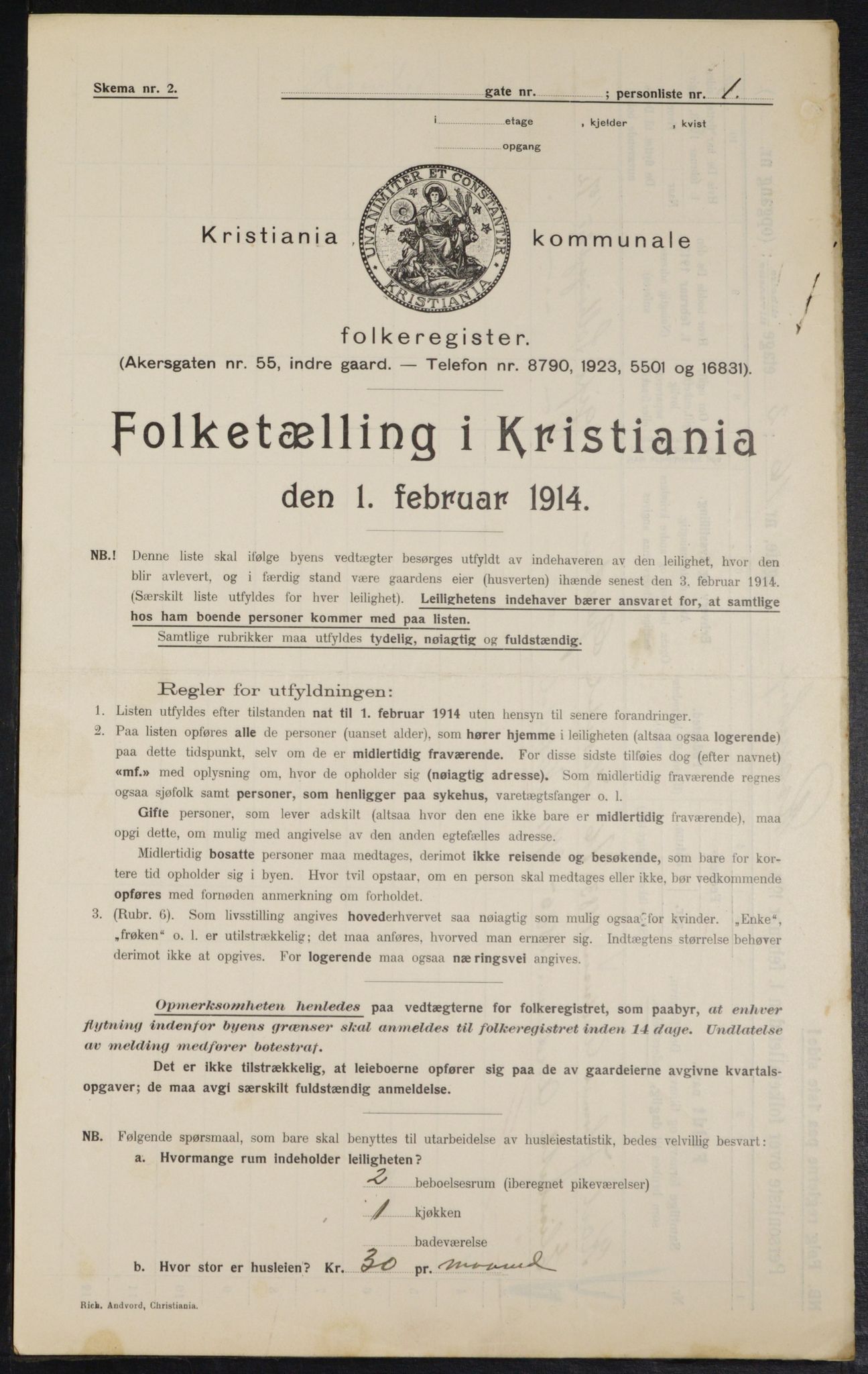 OBA, Municipal Census 1914 for Kristiania, 1914, p. 83670