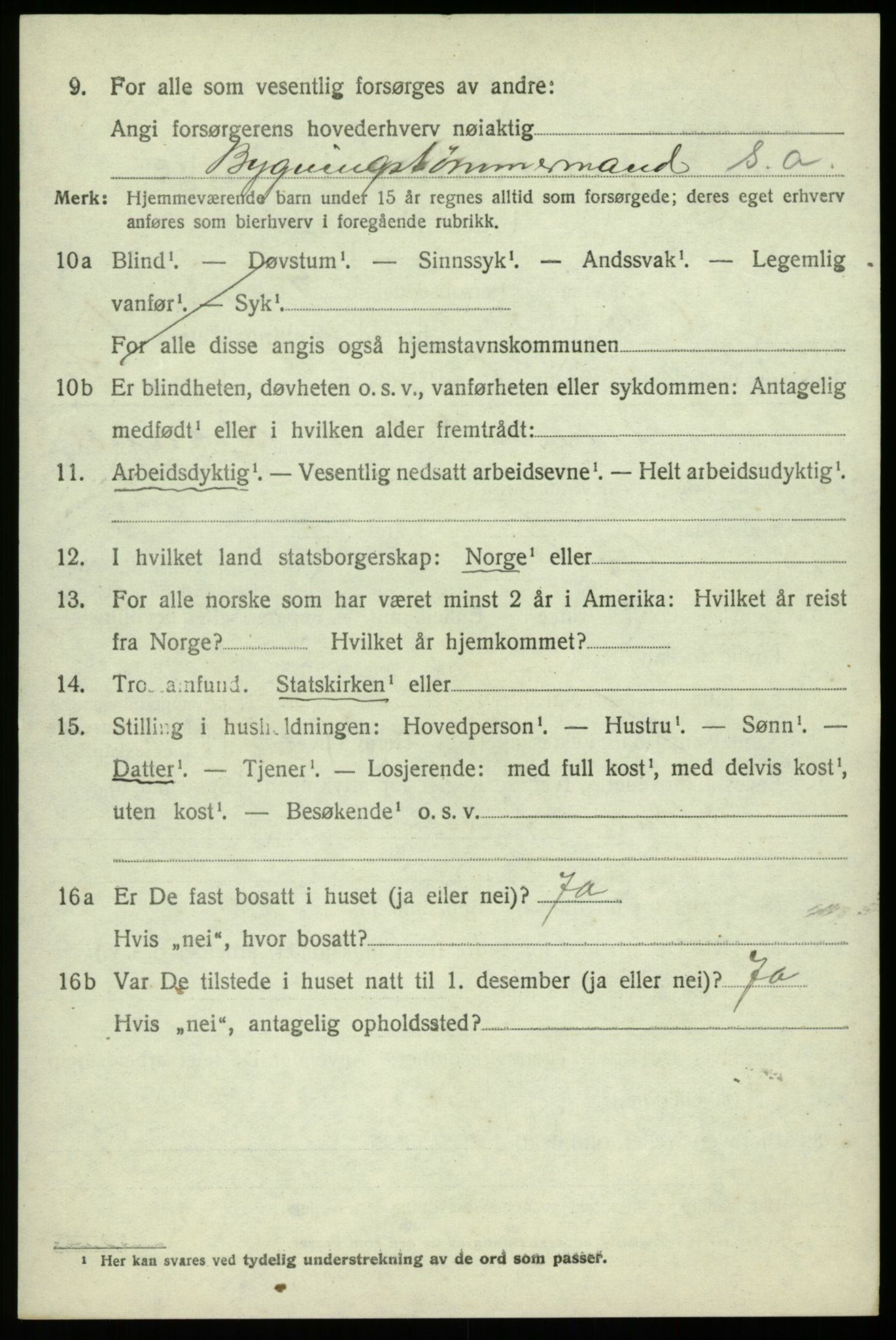 SAB, 1920 census for Os, 1920, p. 8223