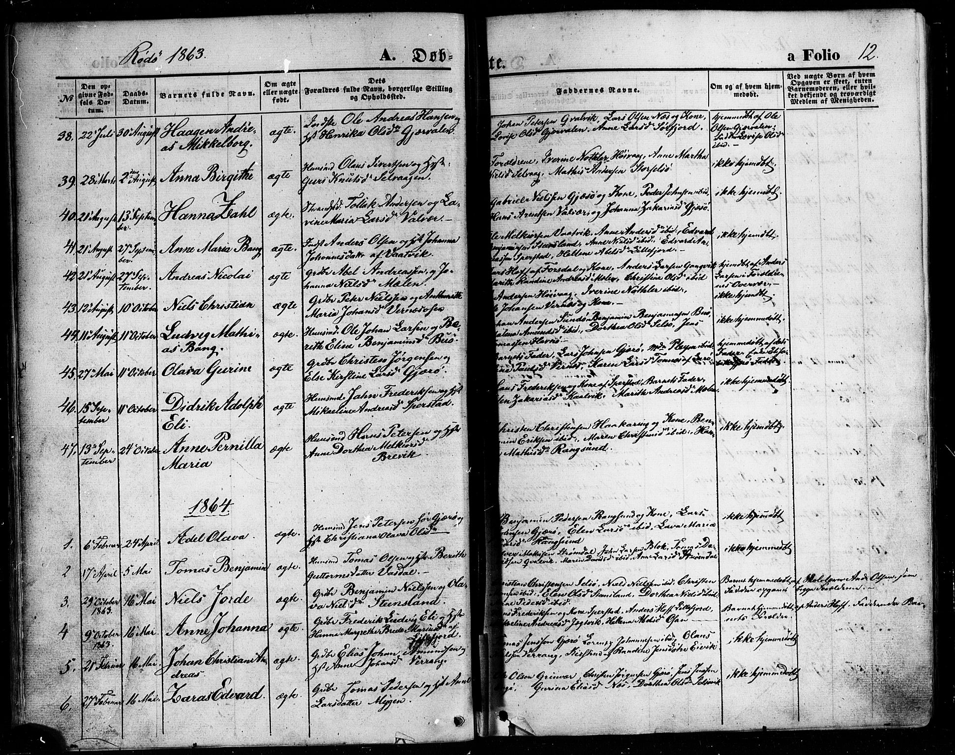 Ministerialprotokoller, klokkerbøker og fødselsregistre - Nordland, SAT/A-1459/841/L0606: Parish register (official) no. 841A10, 1860-1877, p. 12