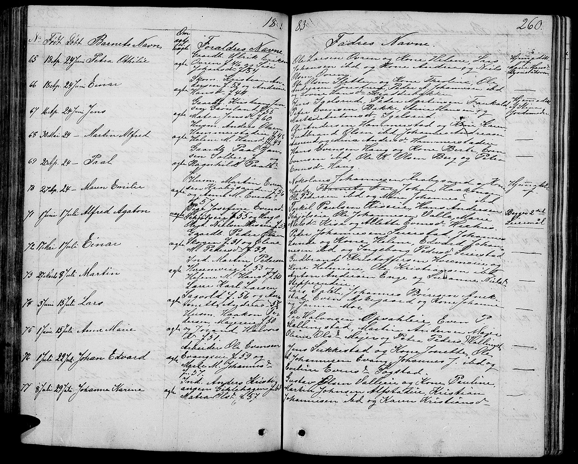 Østre Toten prestekontor, AV/SAH-PREST-104/H/Ha/Hab/L0004: Parish register (copy) no. 4, 1858-1886, p. 260