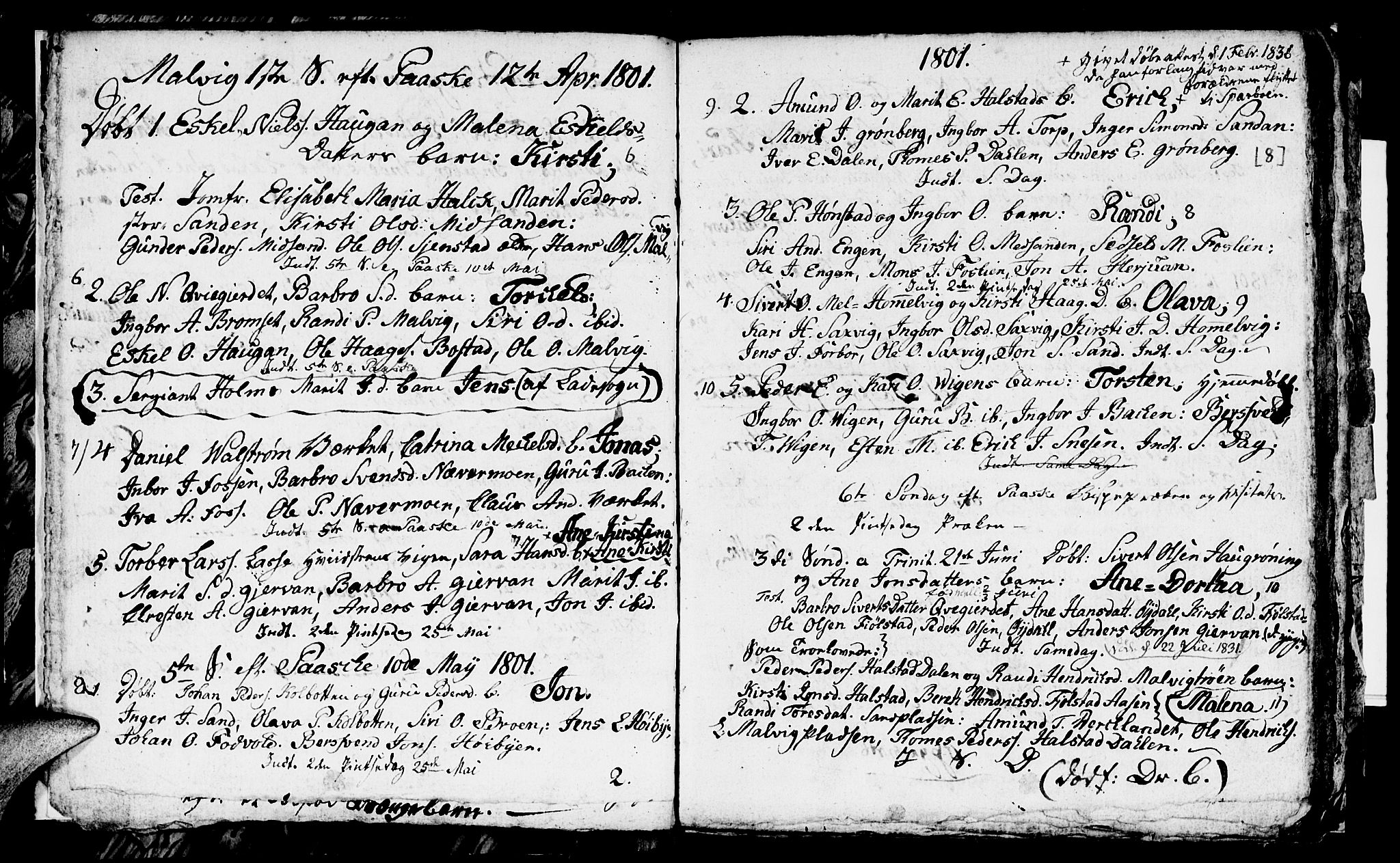 Ministerialprotokoller, klokkerbøker og fødselsregistre - Sør-Trøndelag, SAT/A-1456/616/L0419: Parish register (copy) no. 616C02, 1797-1816, p. 8