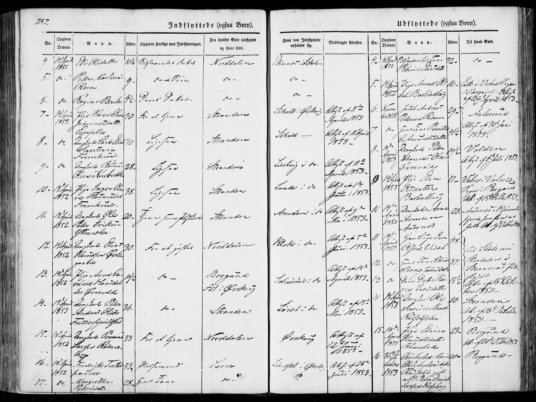 Ministerialprotokoller, klokkerbøker og fødselsregistre - Møre og Romsdal, AV/SAT-A-1454/522/L0313: Parish register (official) no. 522A08, 1852-1862, p. 237