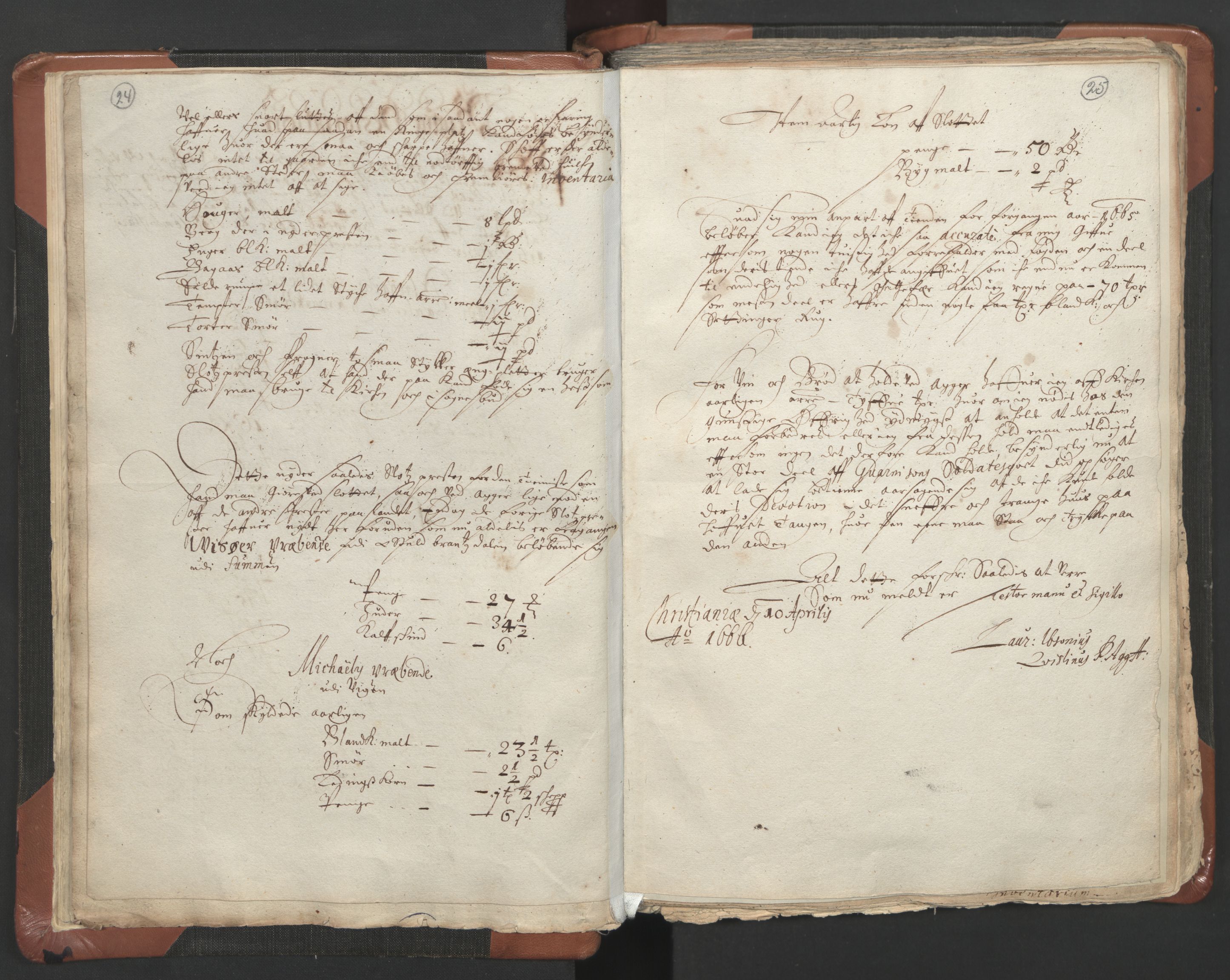 RA, Vicar's Census 1664-1666, no. 9: Bragernes deanery, 1664-1666, p. 24-25