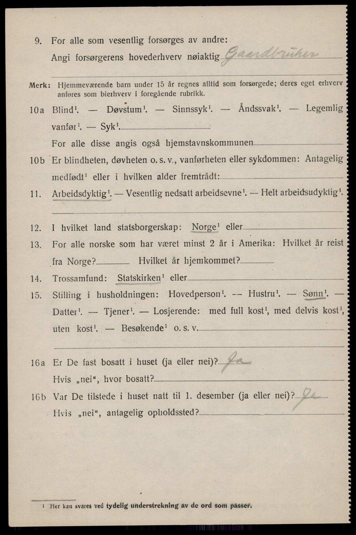 SAST, 1920 census for Håland, 1920, p. 5282