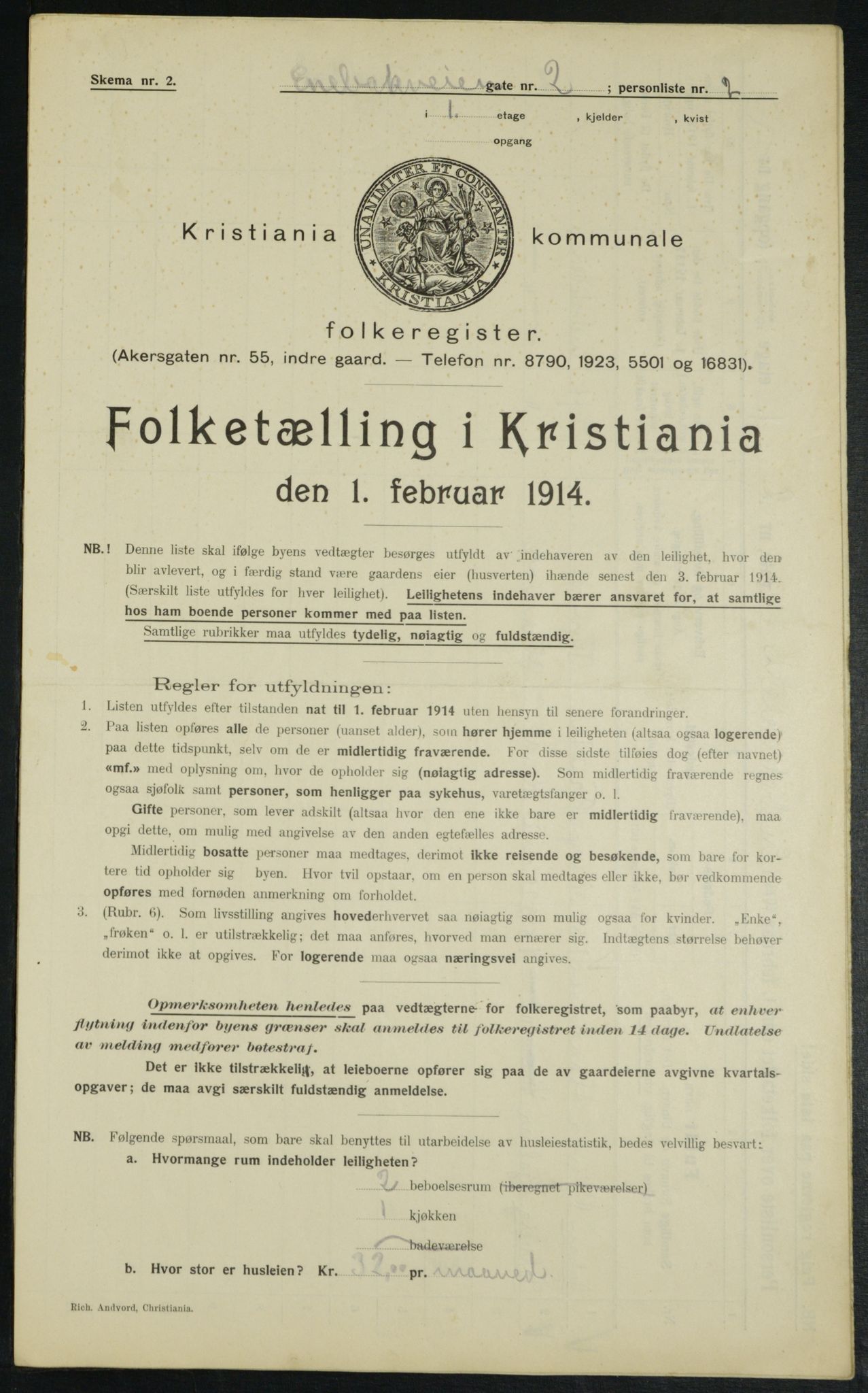 OBA, Municipal Census 1914 for Kristiania, 1914, p. 21187