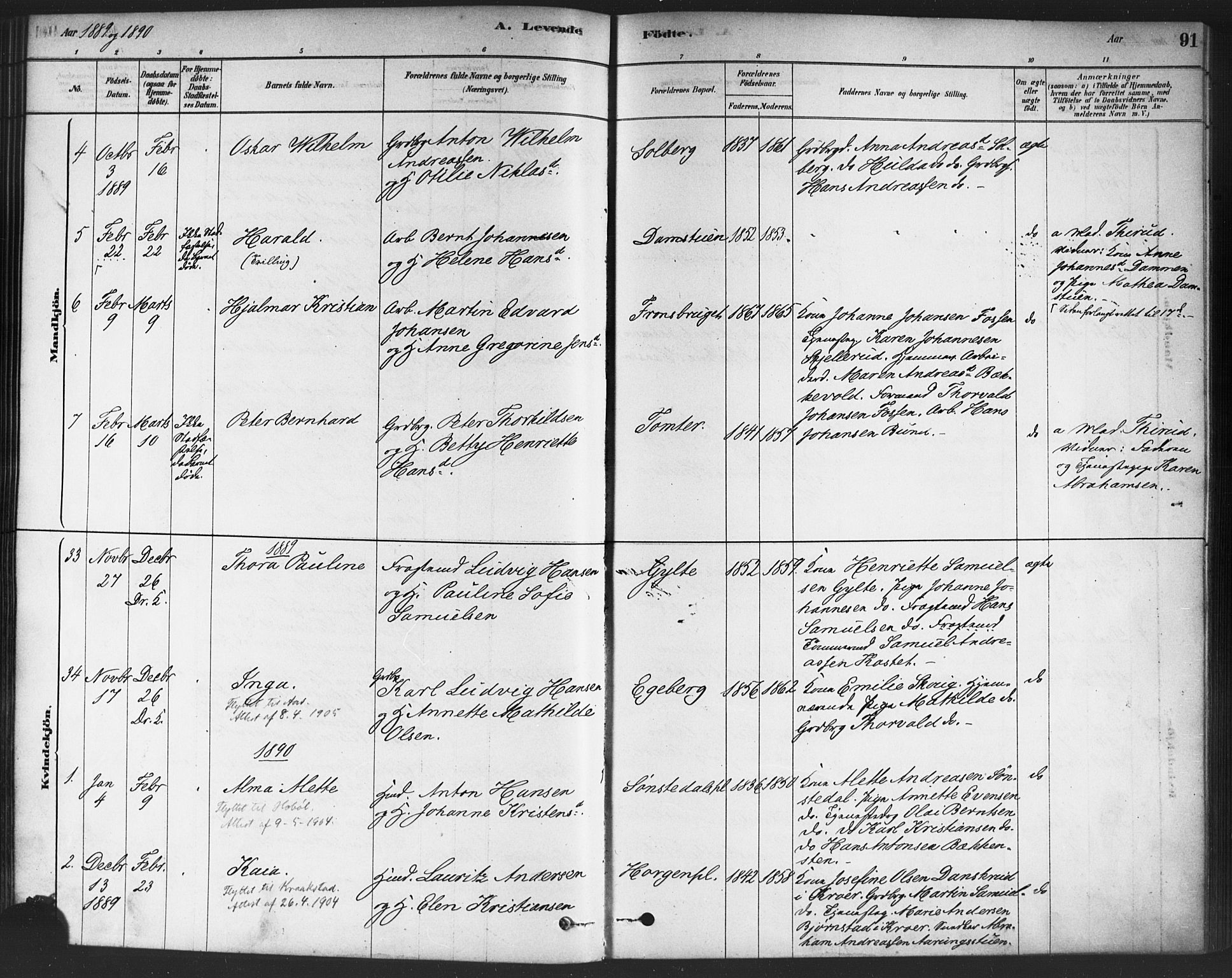 Drøbak prestekontor Kirkebøker, AV/SAO-A-10142a/F/Fc/L0002: Parish register (official) no. III 2, 1878-1891, p. 91