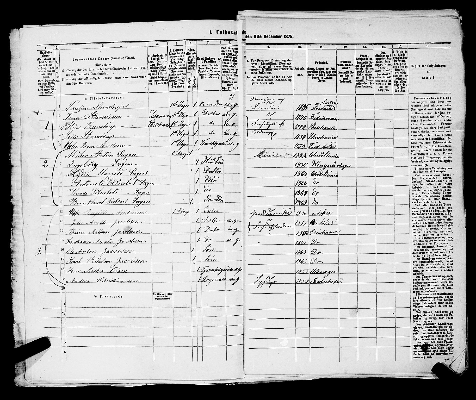 RA, 1875 census for 0301 Kristiania, 1875, p. 3735