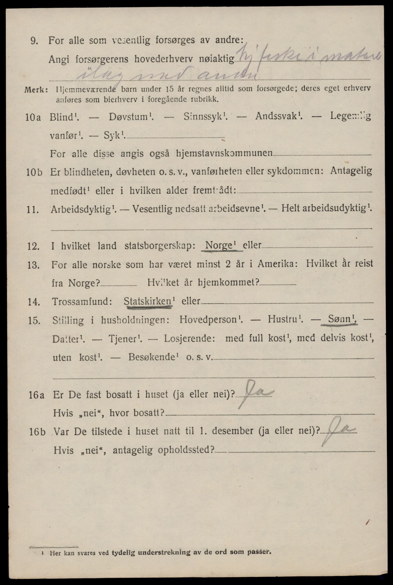 SAST, 1920 census for Håland, 1920, p. 5688