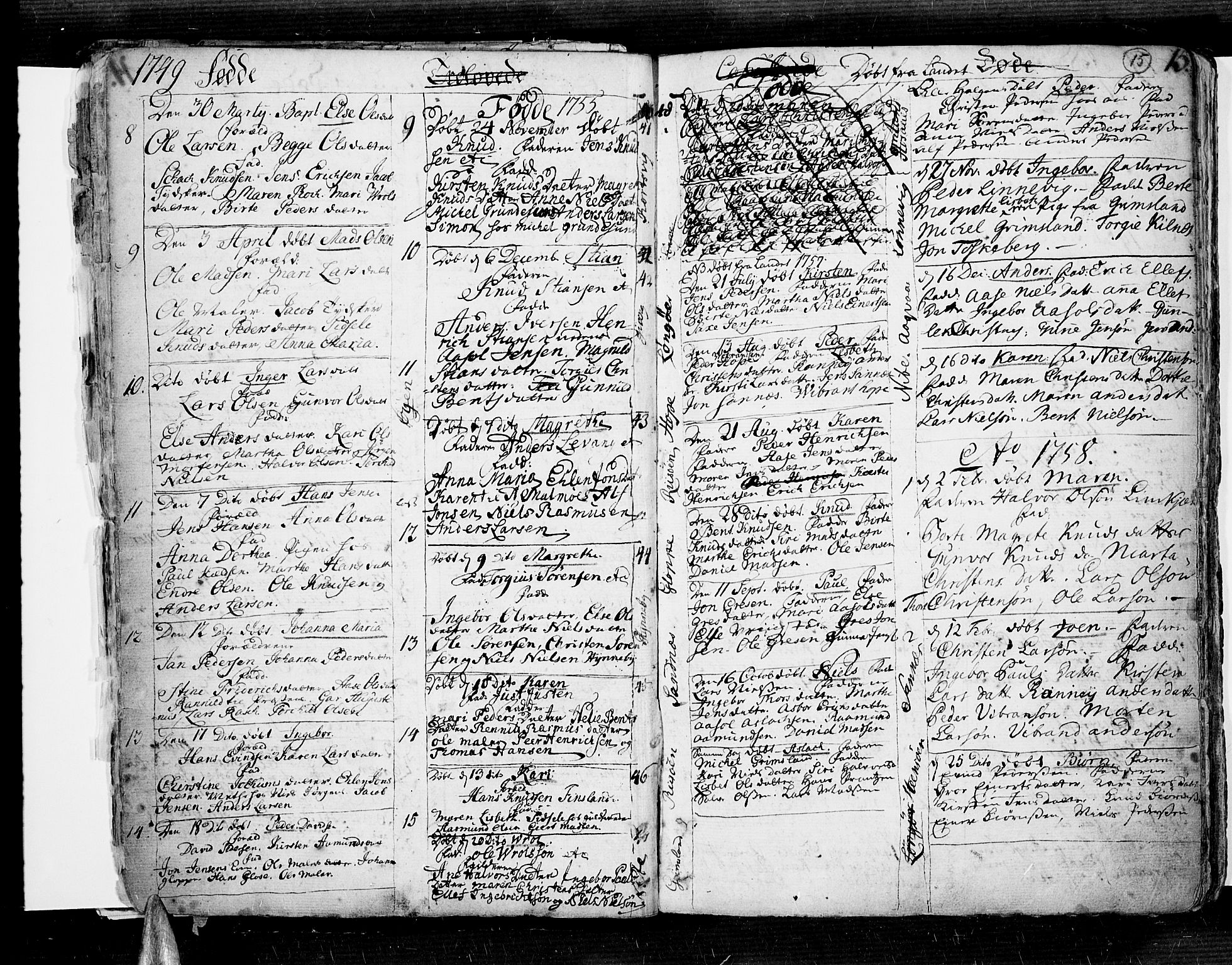 Risør sokneprestkontor, SAK/1111-0035/F/Fb/L0002: Parish register (copy) no. B 2, 1747-1812, p. 15