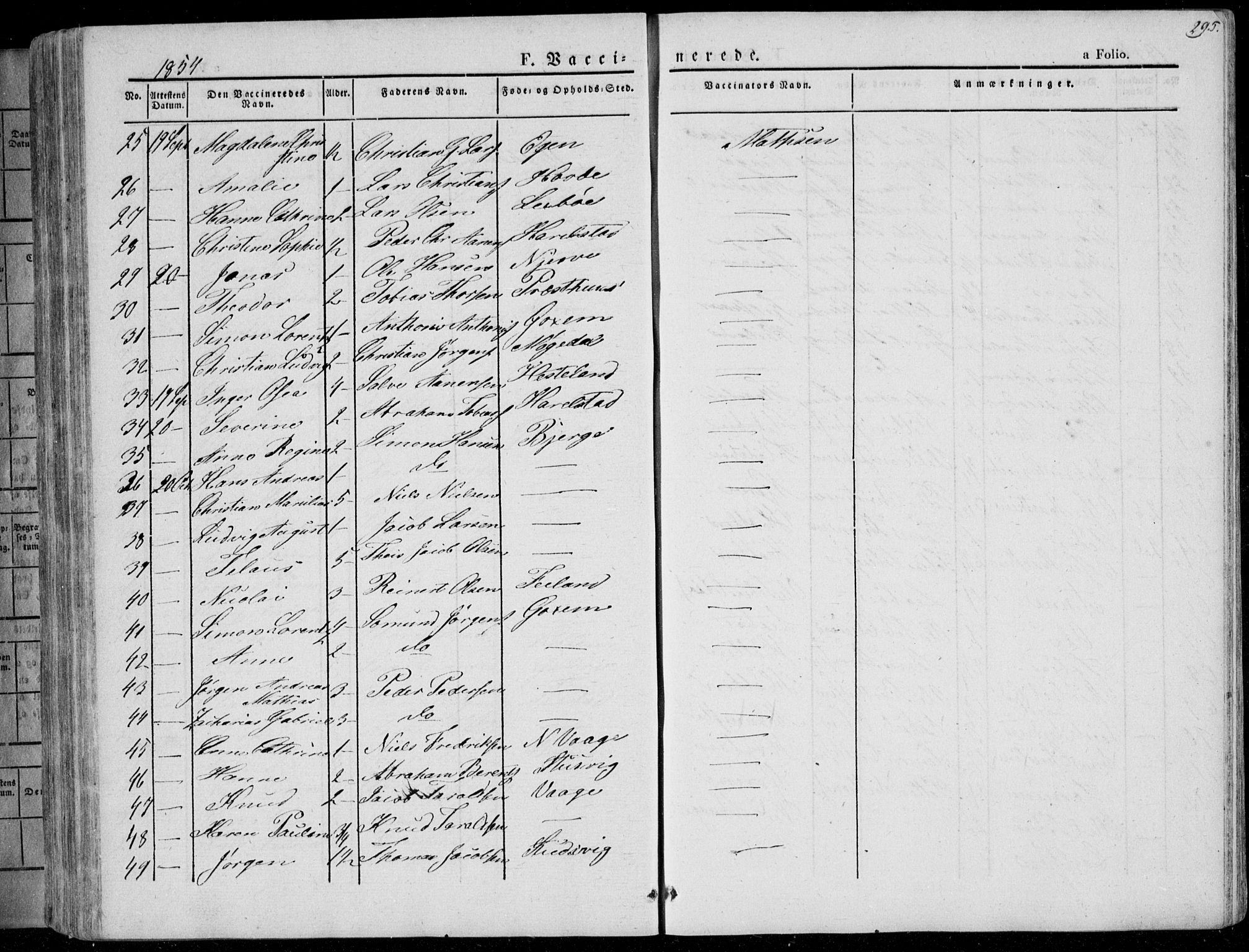 Sør-Audnedal sokneprestkontor, AV/SAK-1111-0039/F/Fa/Fab/L0006: Parish register (official) no. A 6, 1829-1855, p. 295