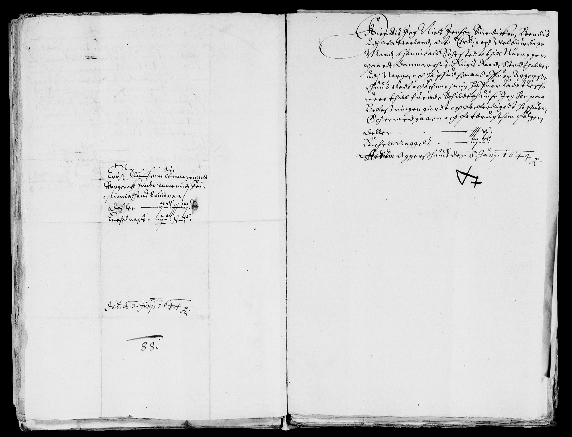 Rentekammeret inntil 1814, Reviderte regnskaper, Lensregnskaper, AV/RA-EA-5023/R/Rb/Rba/L0181: Akershus len, 1644-1645