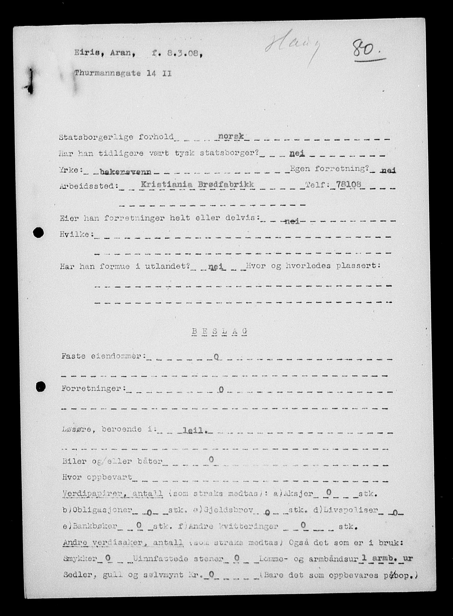 Justisdepartementet, Tilbakeføringskontoret for inndratte formuer, RA/S-1564/H/Hc/Hcc/L0932: --, 1945-1947, p. 507