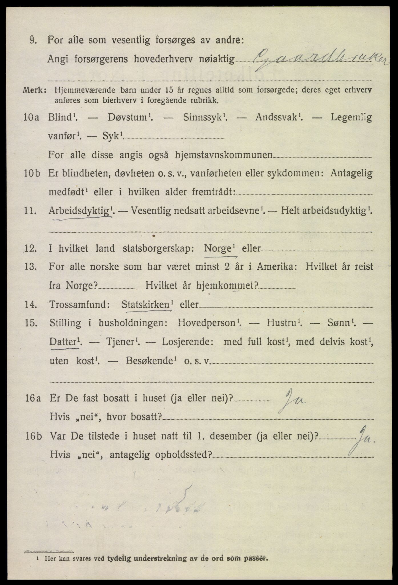 SAKO, 1920 census for Gjerpen, 1920, p. 7181