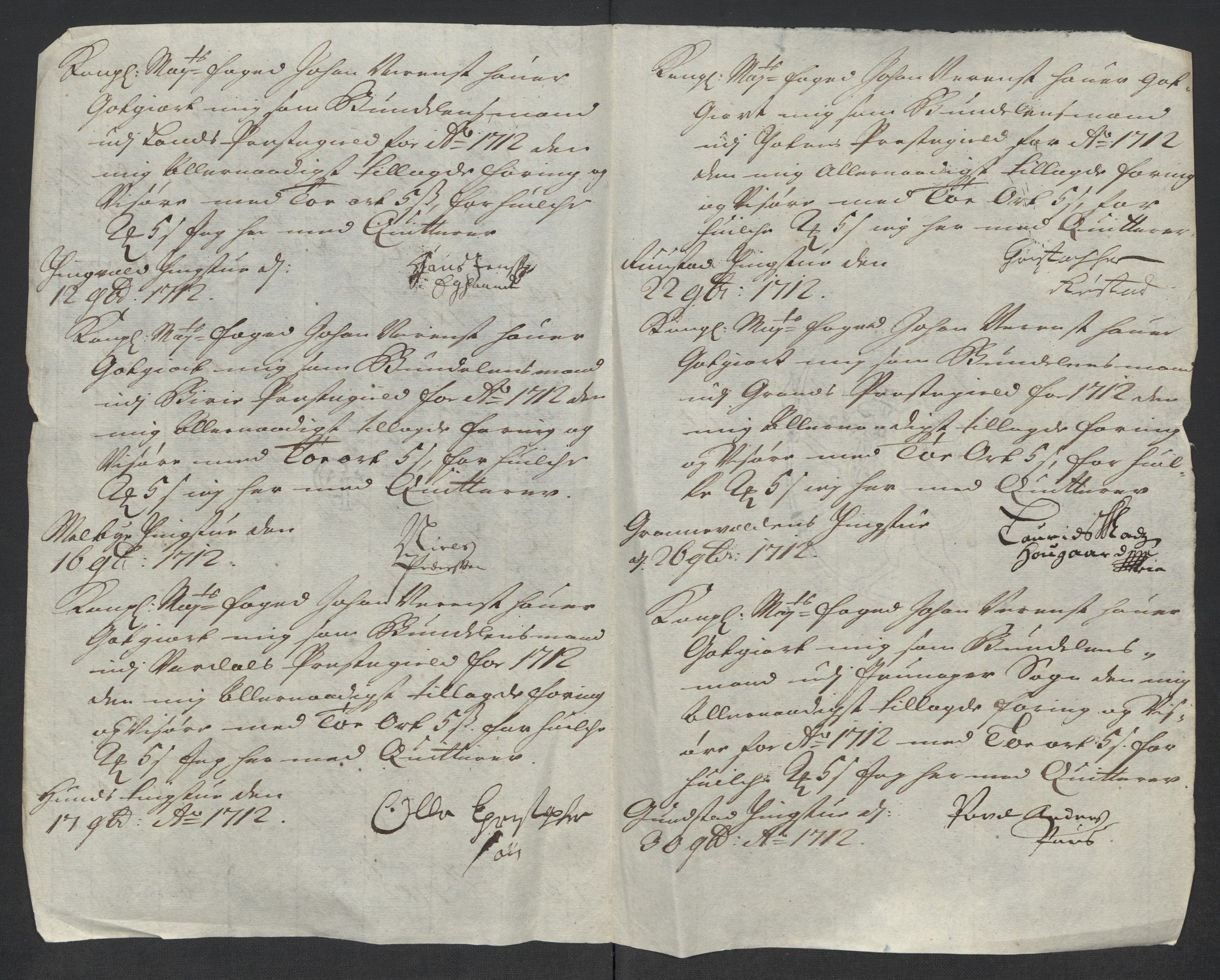 Rentekammeret inntil 1814, Reviderte regnskaper, Fogderegnskap, RA/EA-4092/R18/L1309: Fogderegnskap Hadeland, Toten og Valdres, 1712, p. 350