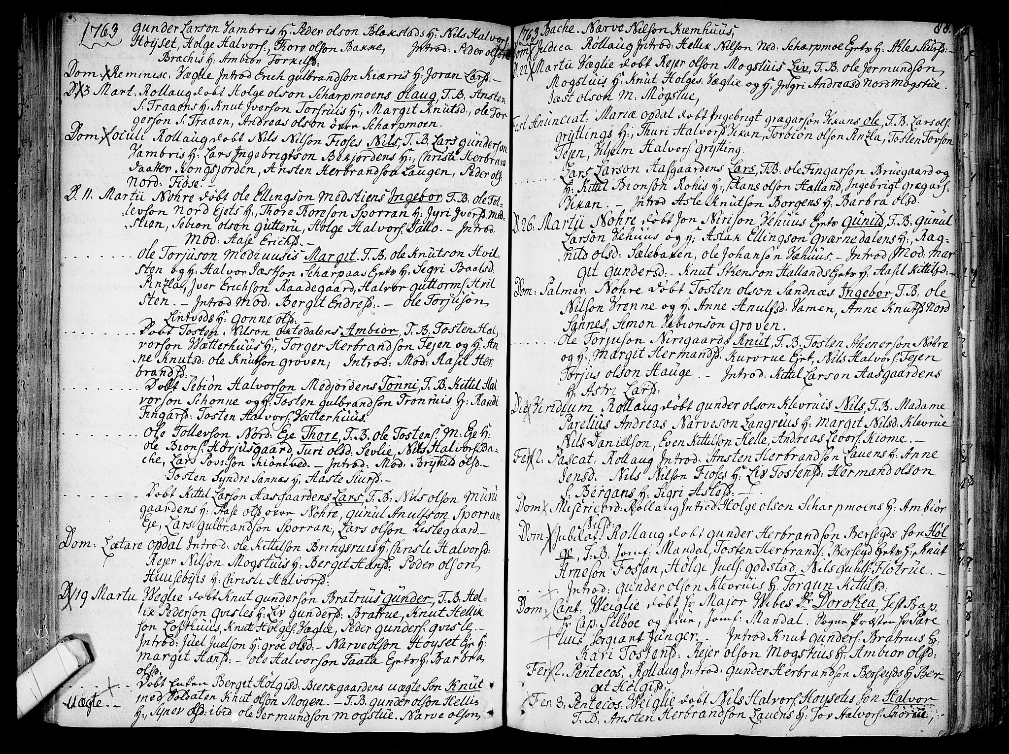 Rollag kirkebøker, SAKO/A-240/F/Fa/L0003: Parish register (official) no. I 3, 1743-1778, p. 88