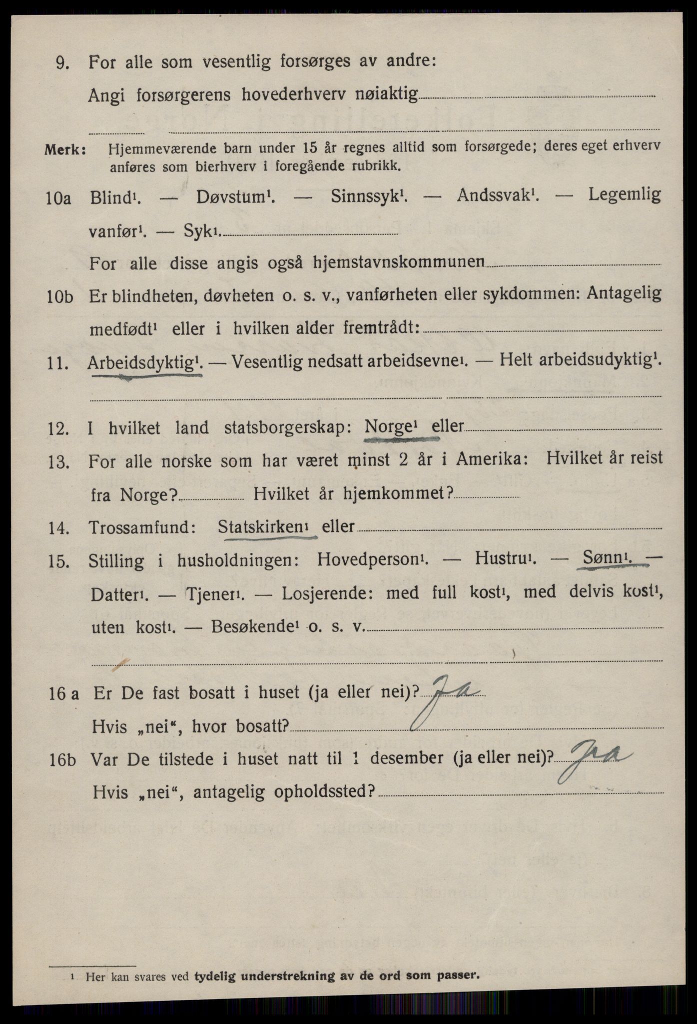 SAT, 1920 census for Norddal, 1920, p. 5364