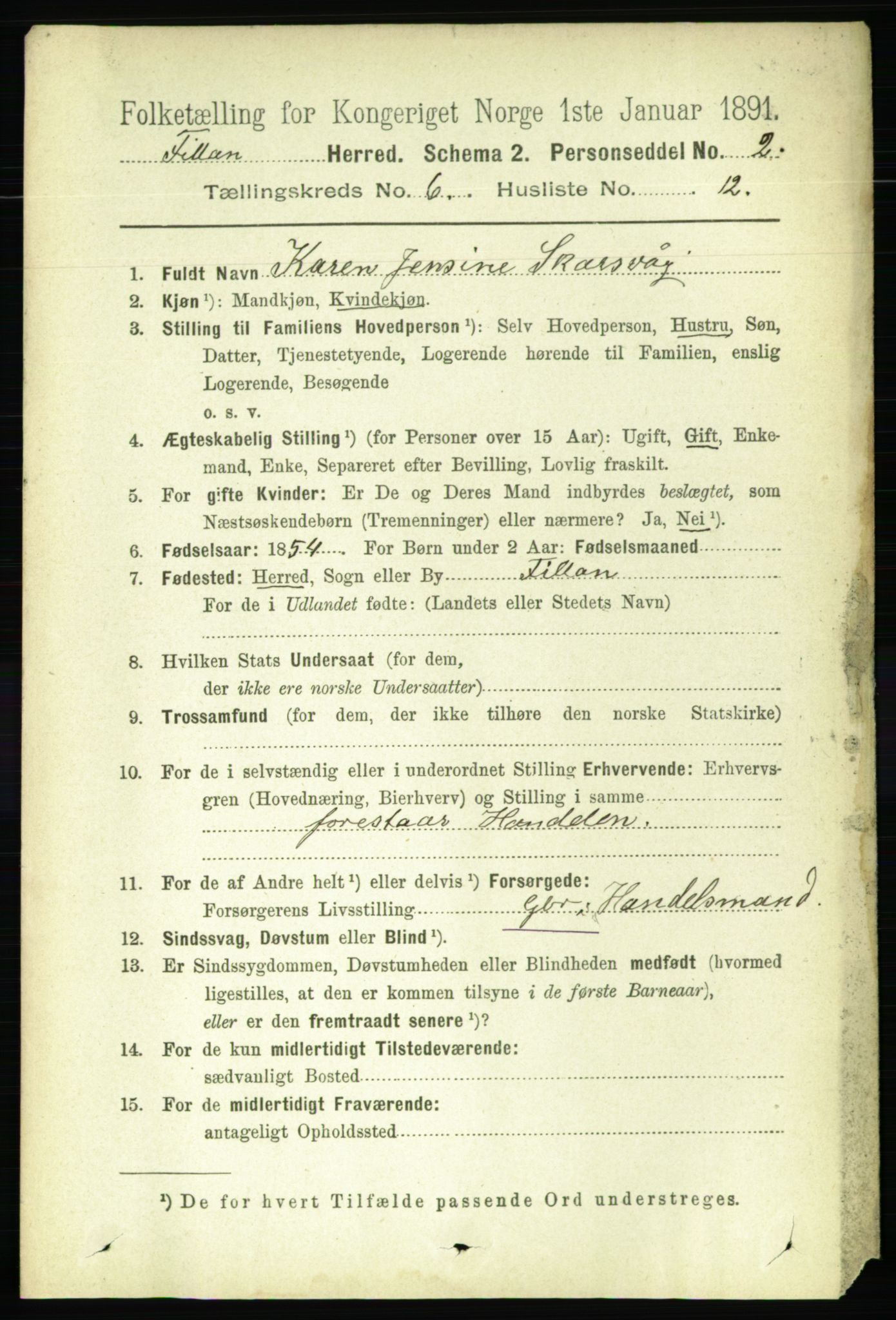 RA, 1891 census for 1616 Fillan, 1891, p. 1342