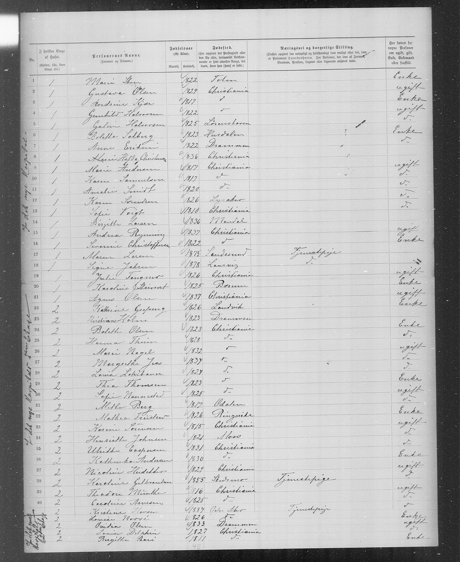 OBA, Municipal Census 1899 for Kristiania, 1899, p. 2541