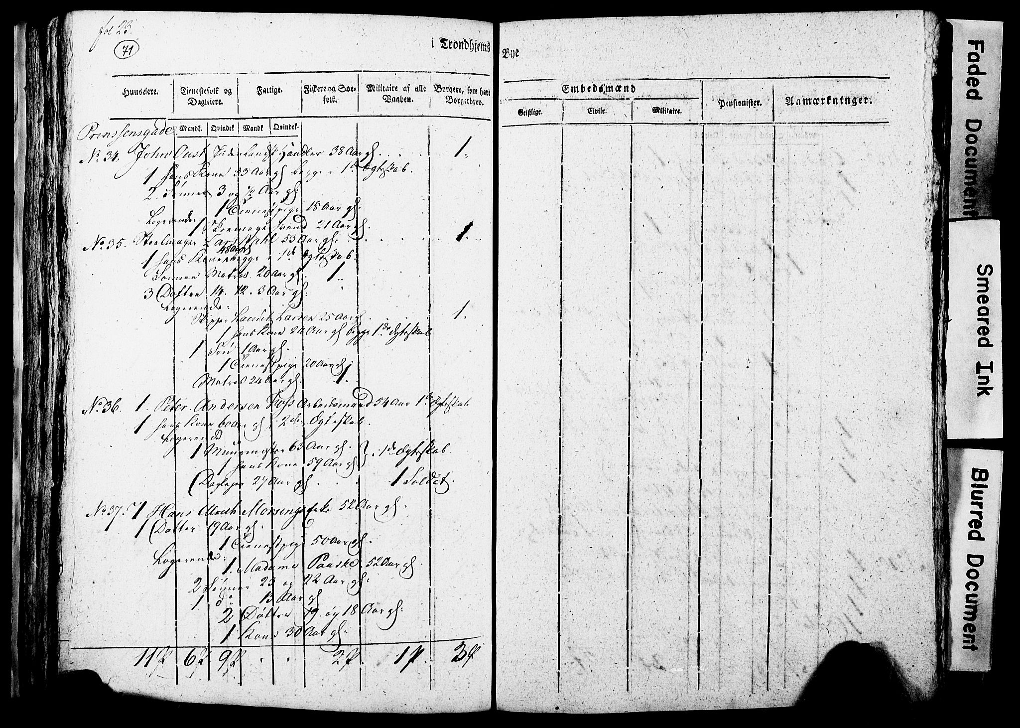 RA, Census 1815 for Trondheim, 1815, p. 272