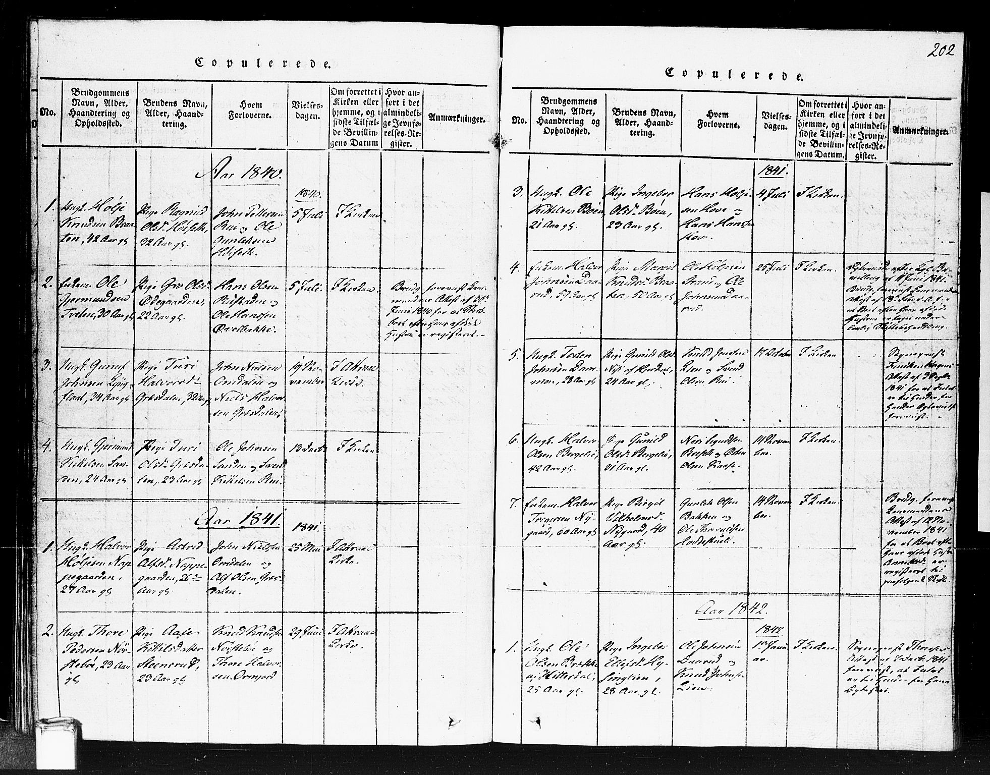 Gransherad kirkebøker, SAKO/A-267/F/Fb/L0002: Parish register (official) no. II 2, 1815-1843, p. 202