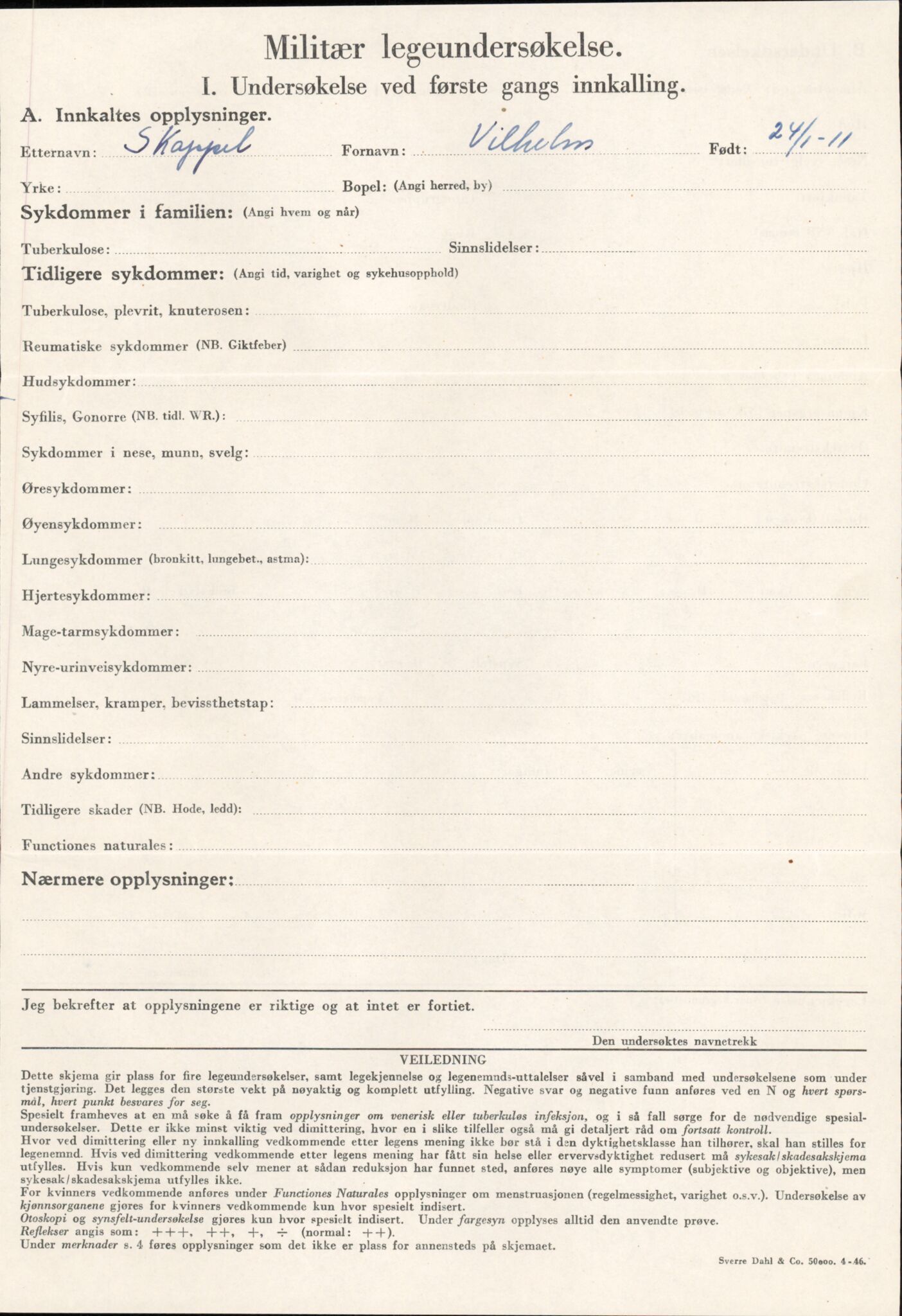 Forsvaret, Forsvarets overkommando/Luftforsvarsstaben, AV/RA-RAFA-4079/P/Pa/L0028: Personellpapirer, 1911, p. 110