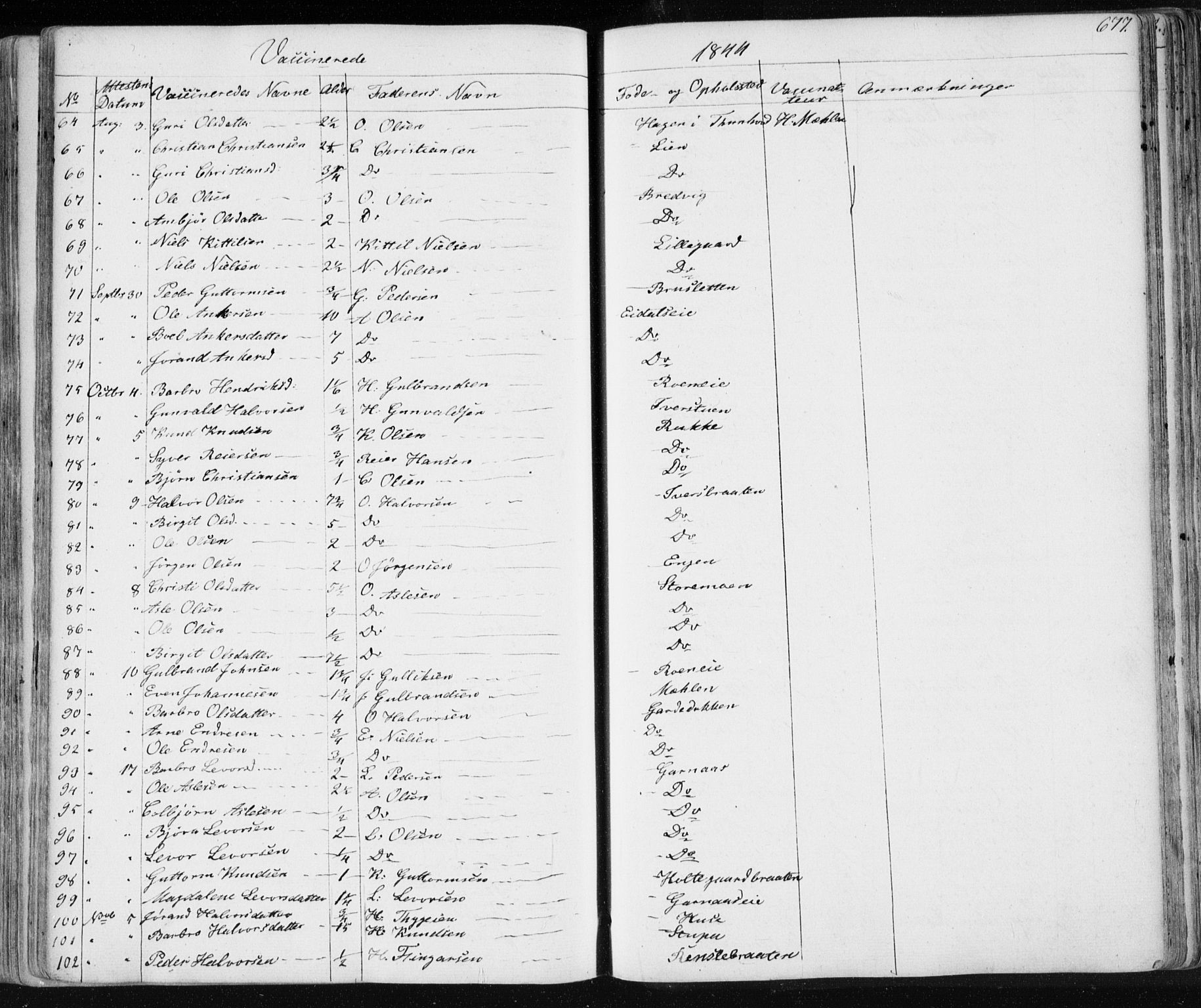 Nes kirkebøker, AV/SAKO-A-236/F/Fa/L0009: Parish register (official) no. 9, 1834-1863, p. 677