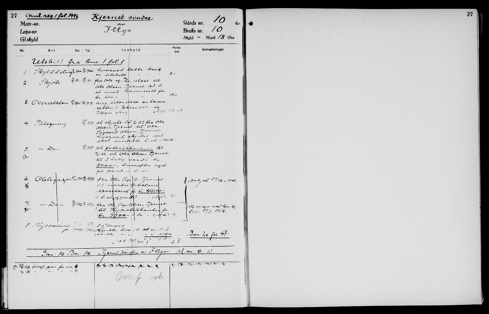 Vinger og Odal sorenskriveri, AV/SAH-TING-022/H/Ha/Hac/Hacb/L0002: Mortgage register no. 3.2, 1935, p. 27