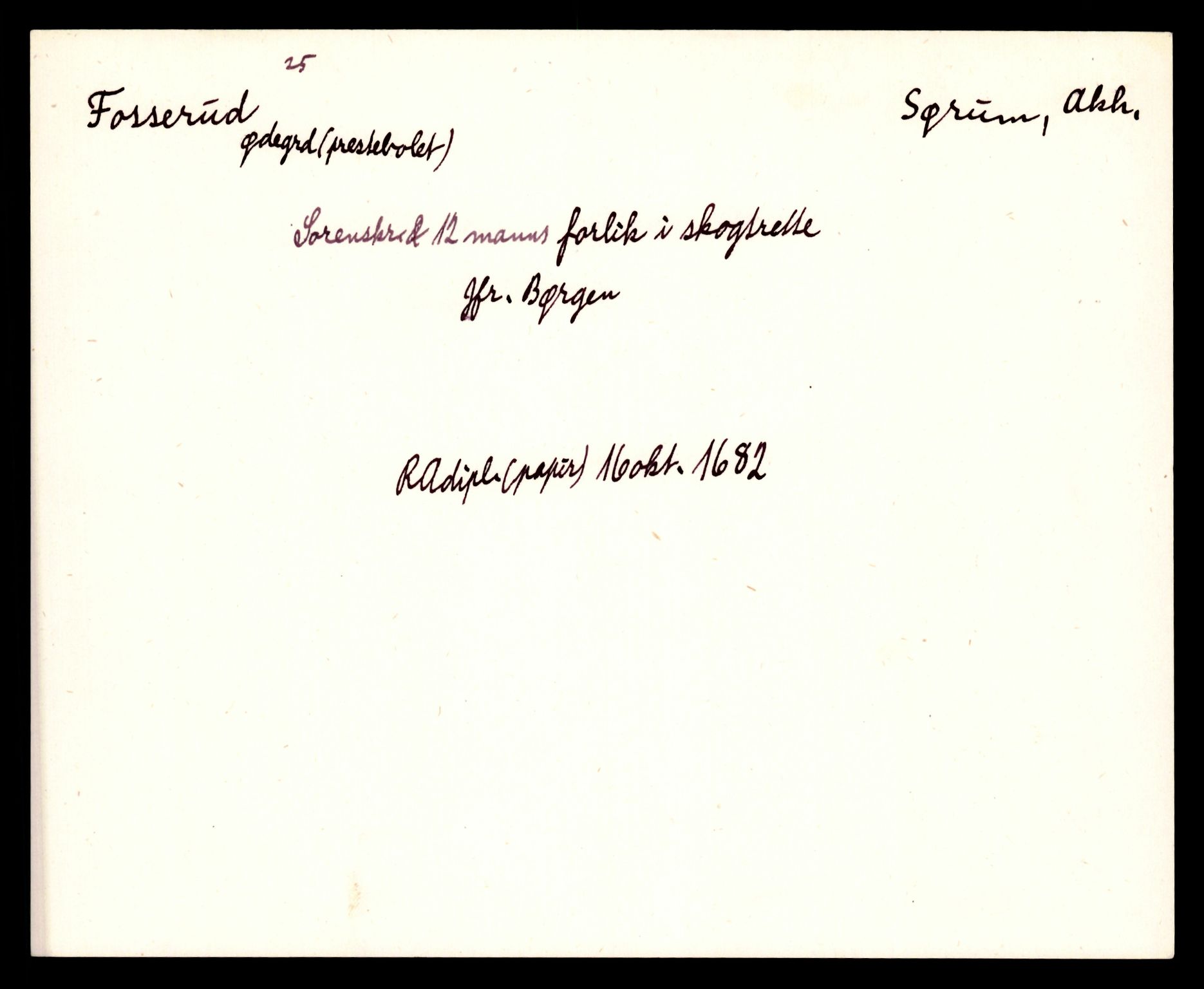 Riksarkivets diplomsamling, AV/RA-EA-5965/F35/F35e/L0006: Registreringssedler Akershus 2, 1400-1700, p. 455