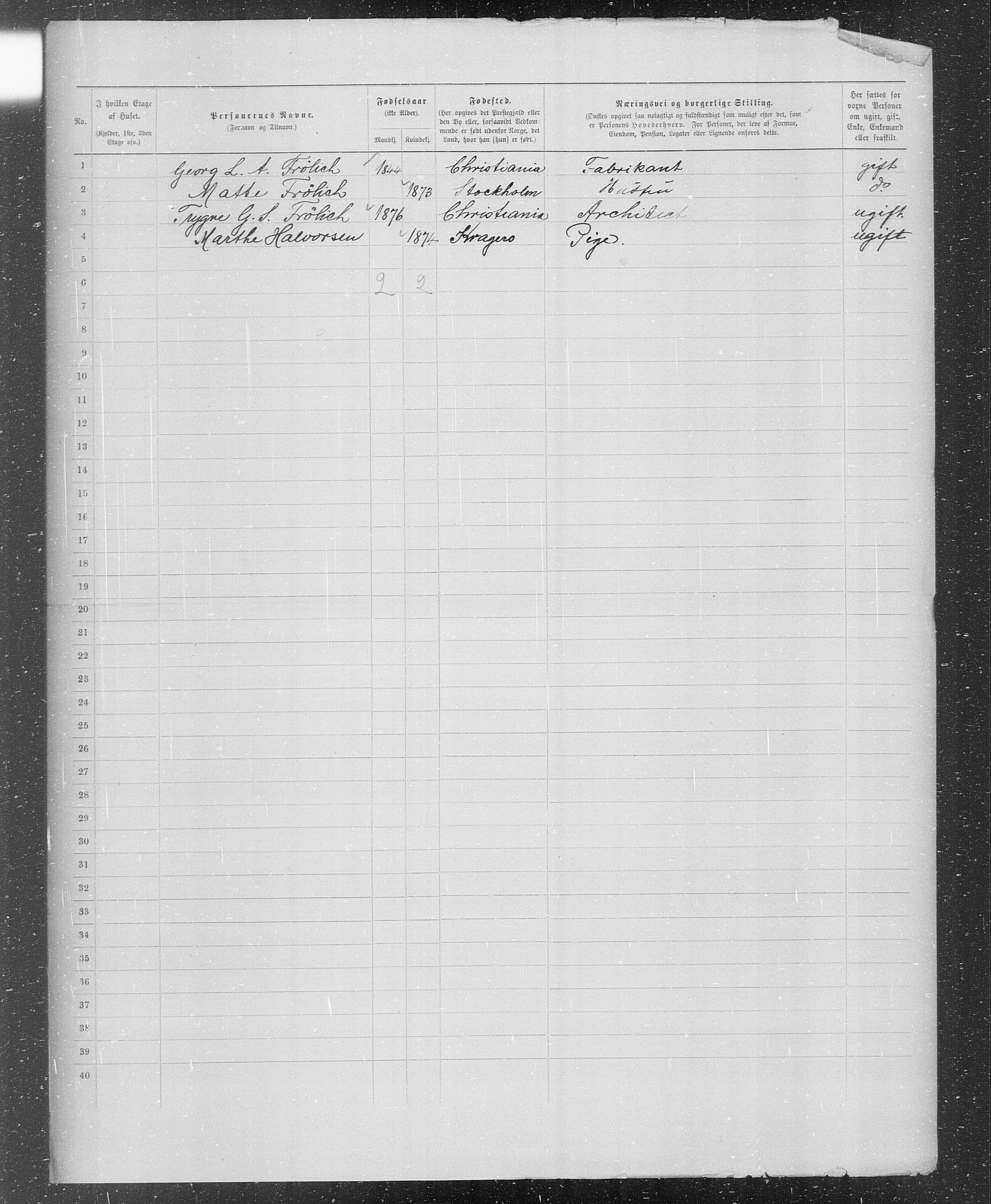 OBA, Municipal Census 1899 for Kristiania, 1899, p. 294