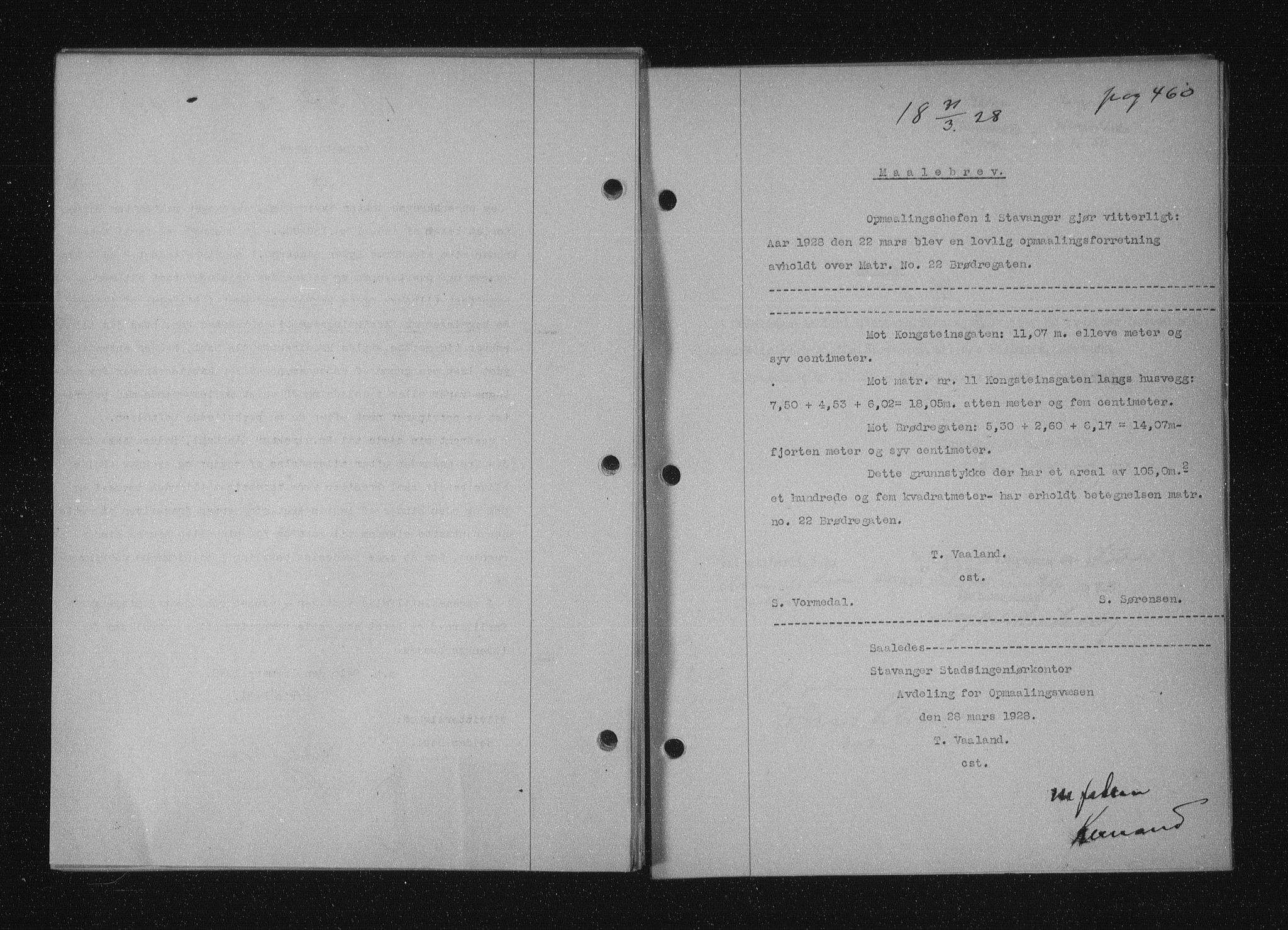 Stavanger byfogd, AV/SAST-A-101408/001/4/41/410/410BB/L0053: Mortgage book no. 41, 1927-1928, Deed date: 31.03.1928