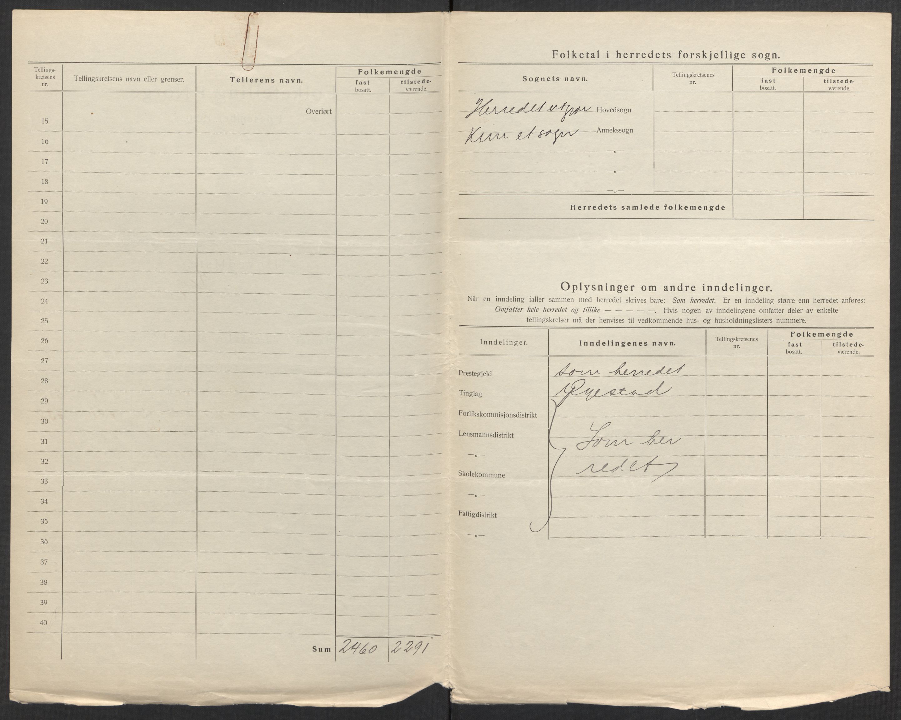 SAK, 1920 census for Hisøy, 1920, p. 5